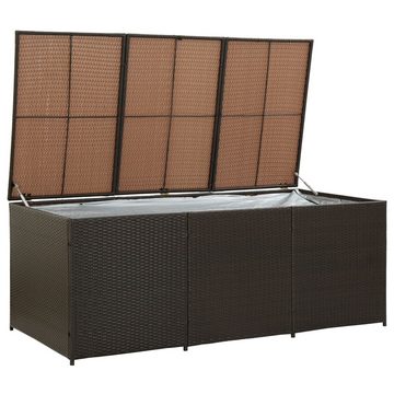 DOTMALL Gartenbox Aufbewahrungsbox UV beständig Wetterfest Poly Rattan 180x90x70 cm