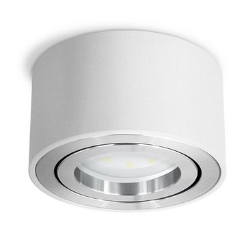 SSC-LUXon Aufbauleuchte CELI-1W Aufbauspot weiss schwenkbar mit DIMMBAREM LED Modul 4W, Warmweiß