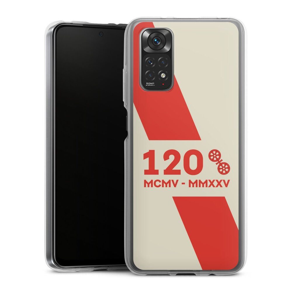 DeinDesign Handyhülle 1. FSV Mainz 05 E.V. 120 Jahre Bundesliga, Xiaomi Redmi Note 11 Silikon Hülle Bumper Case Handy Schutzhülle