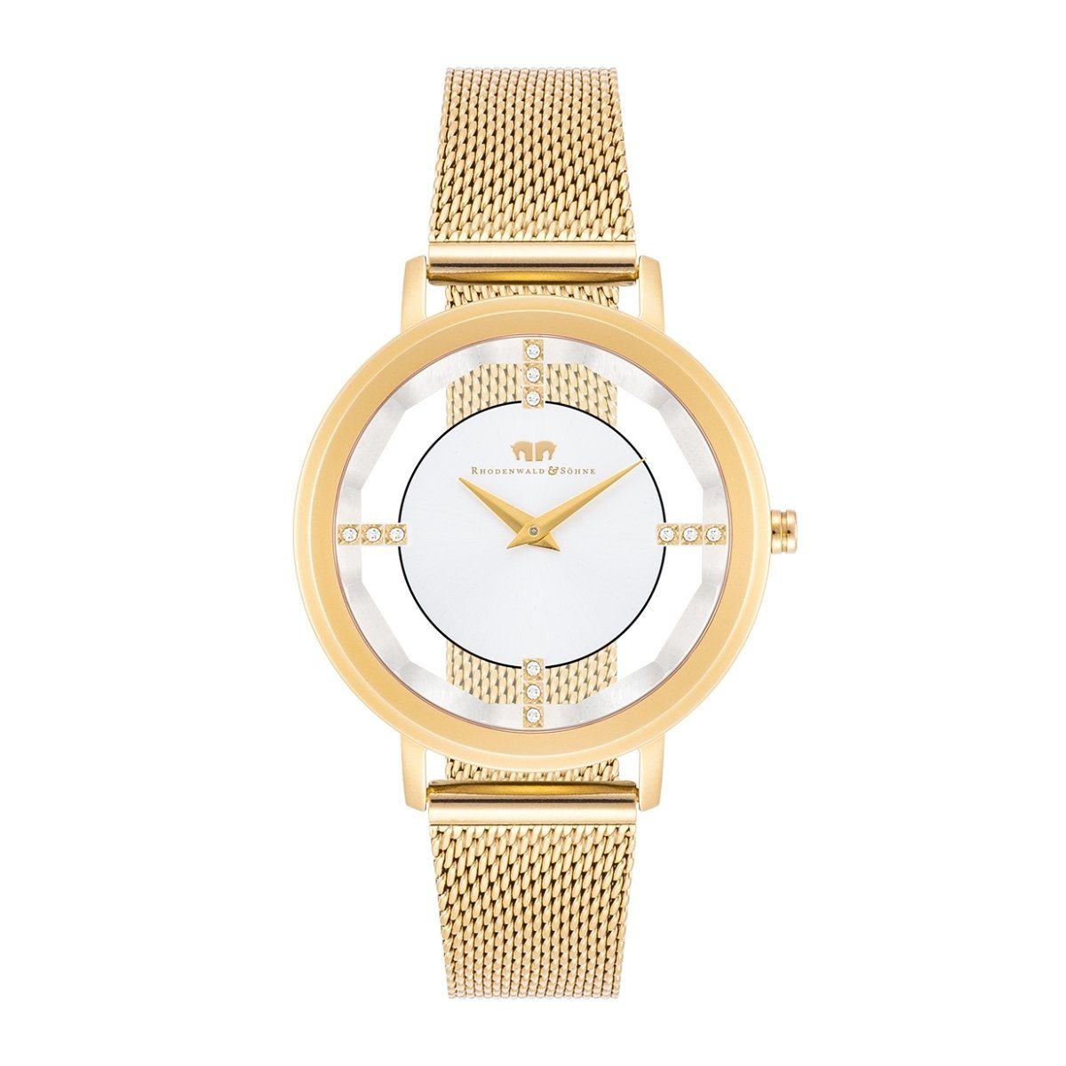 Rhodenwald & Söhne Quarzuhr Lucrezia gelbgold, günstig online kaufen