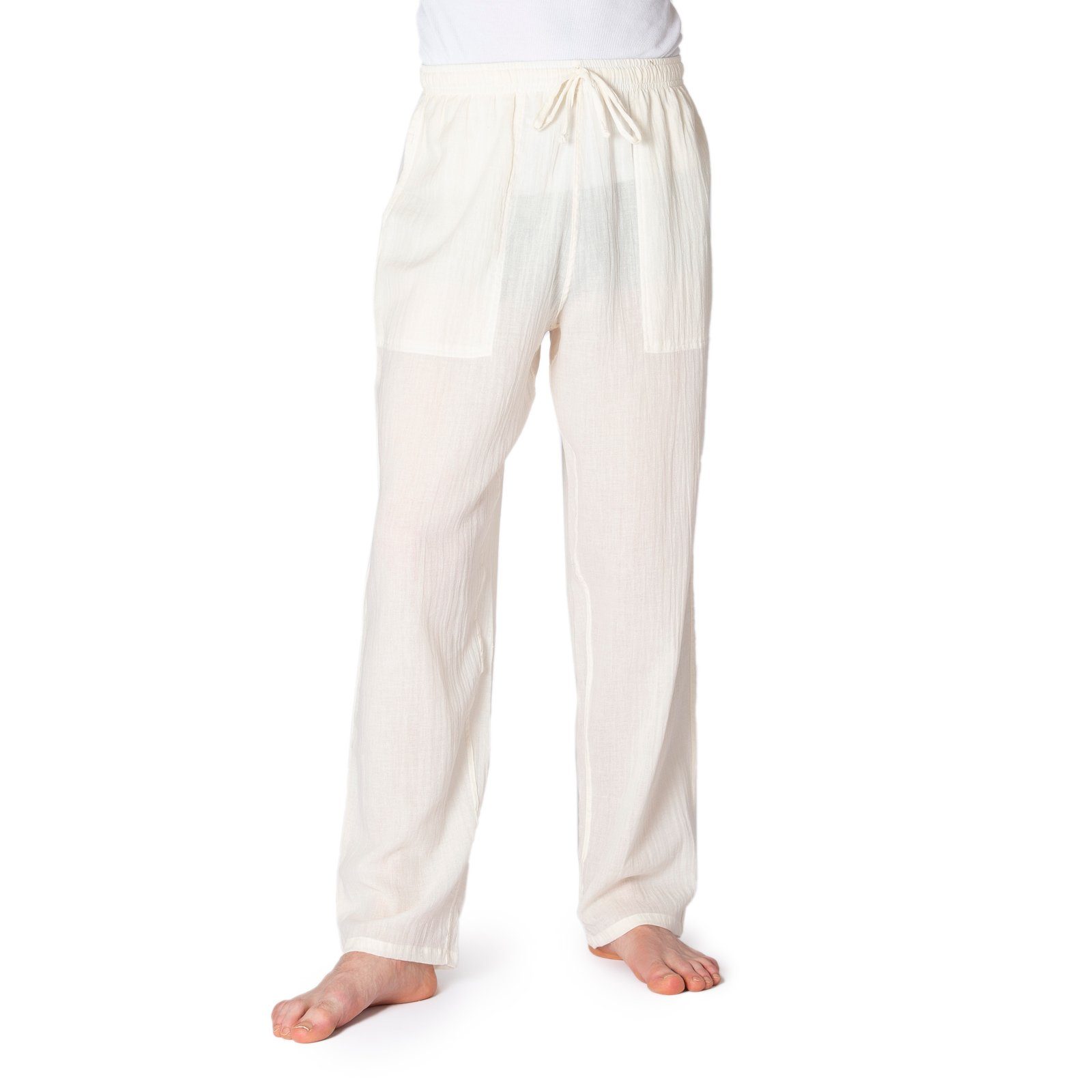 PANASIAM Stoffhose Sommerhose PaSalu extra dünner Stoff für die sehr heißen Tage 100% Baumwolle Unisex Freizeithose für Damen & Herren Relaxhose