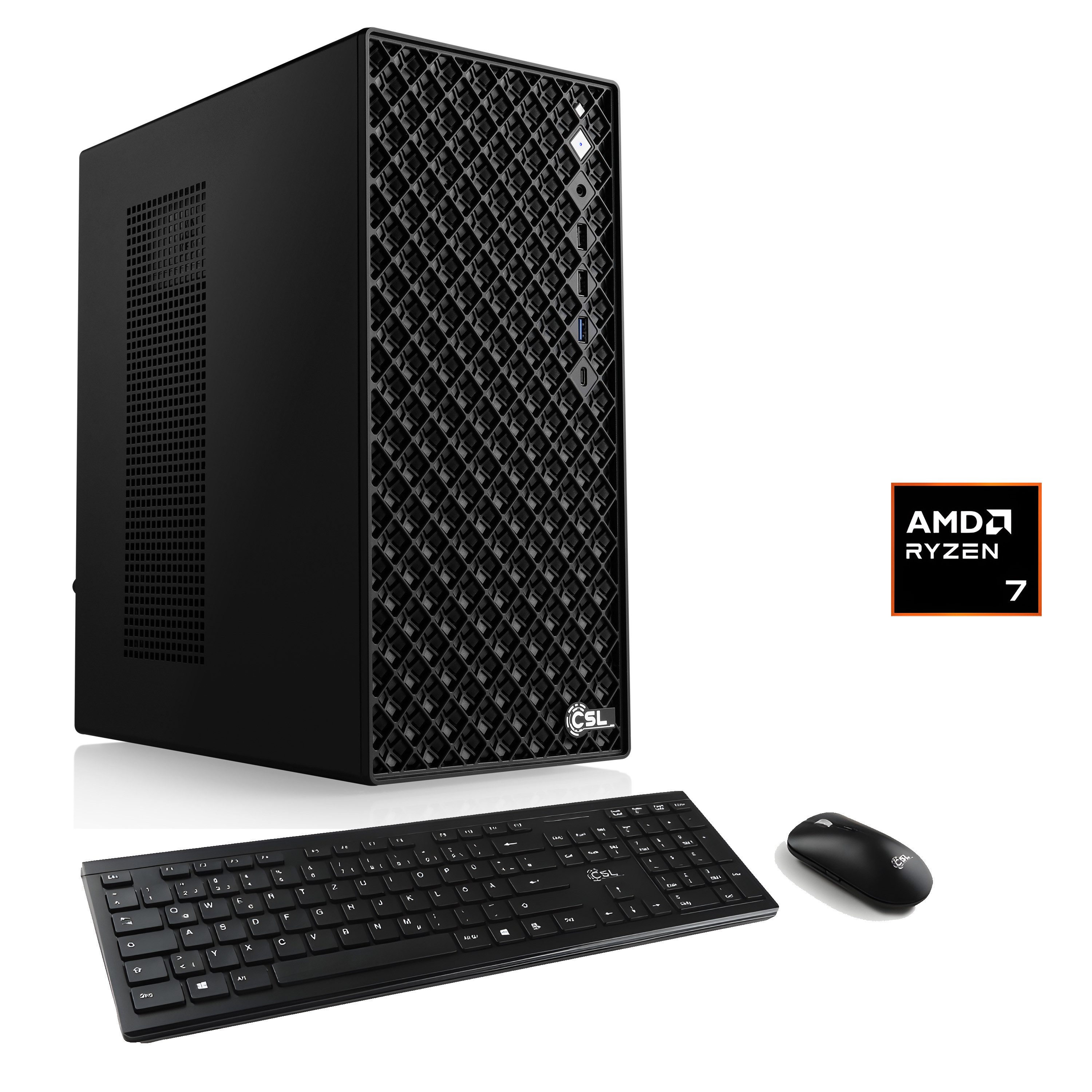 CSL Mystic V24090 PC (AMD Ryzen 7 9700X, GeForce RTX 4060, 16 GB RAM, 1000 GB SSD, Luftkühlung)