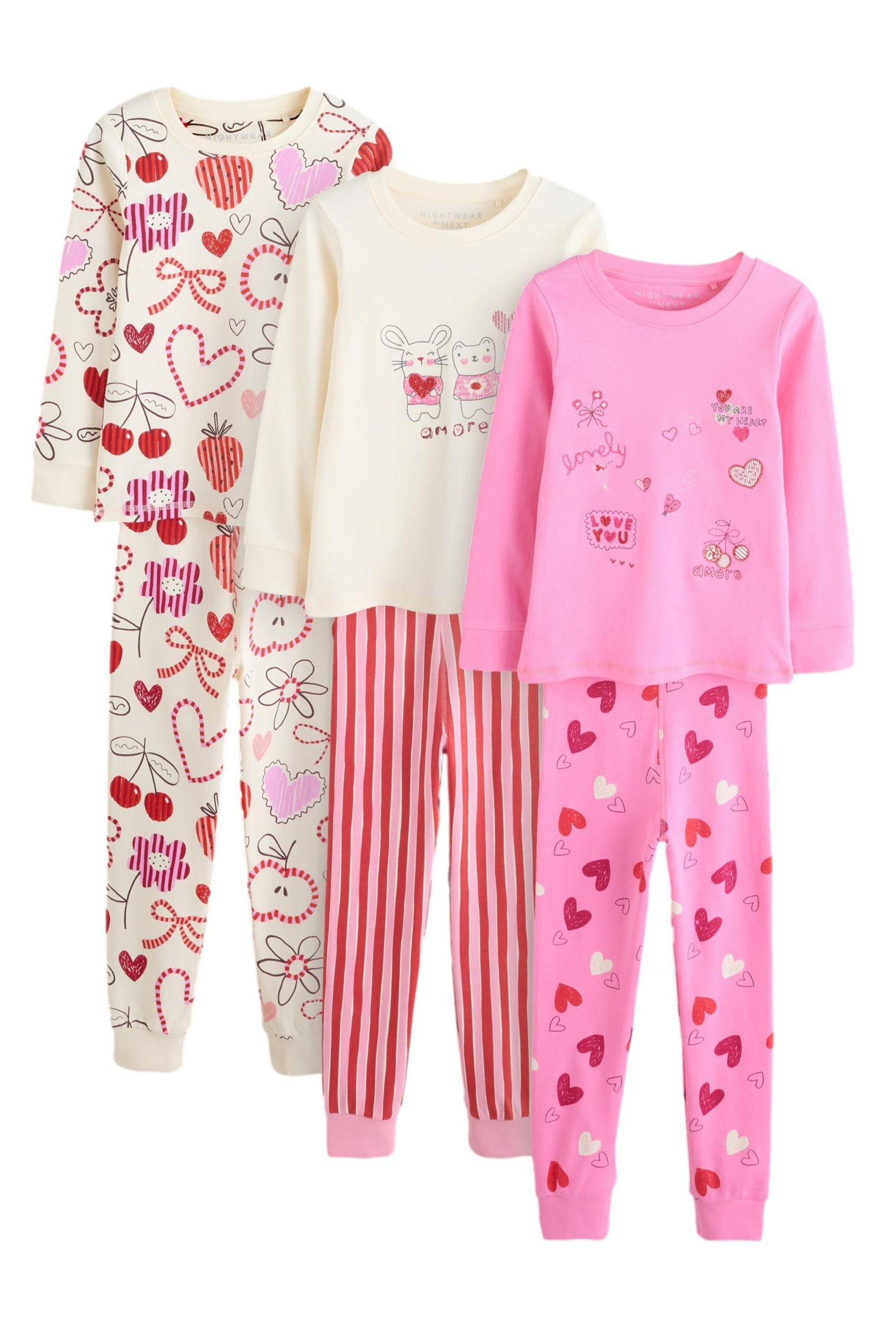 Pyjama Snuggle Schlafanzüge, 3er-Pack