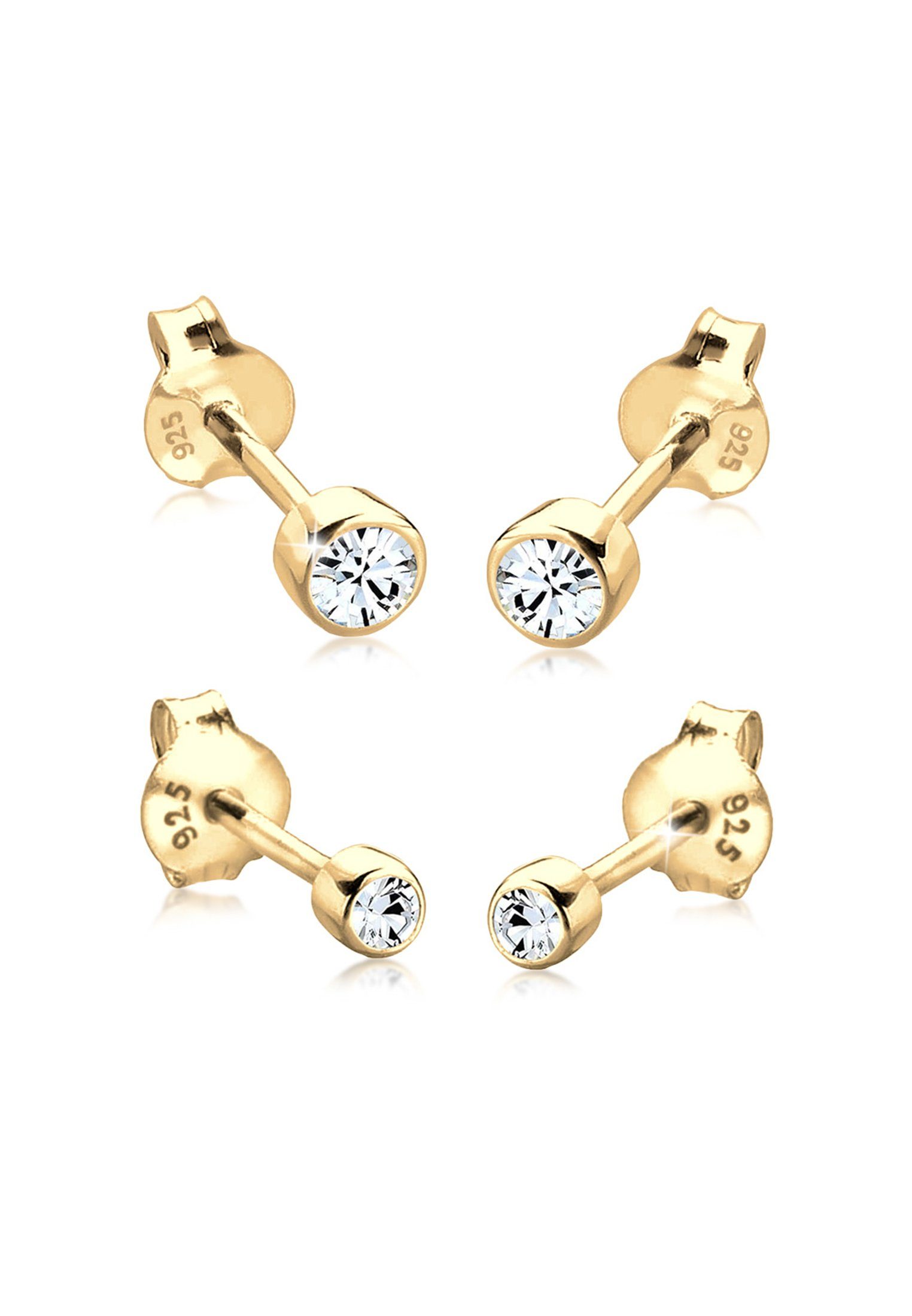 Elli Ohrring-Set Ohrstecker Set Weiß 925 Sterling Silber, mit Kristallen vo günstig online kaufen