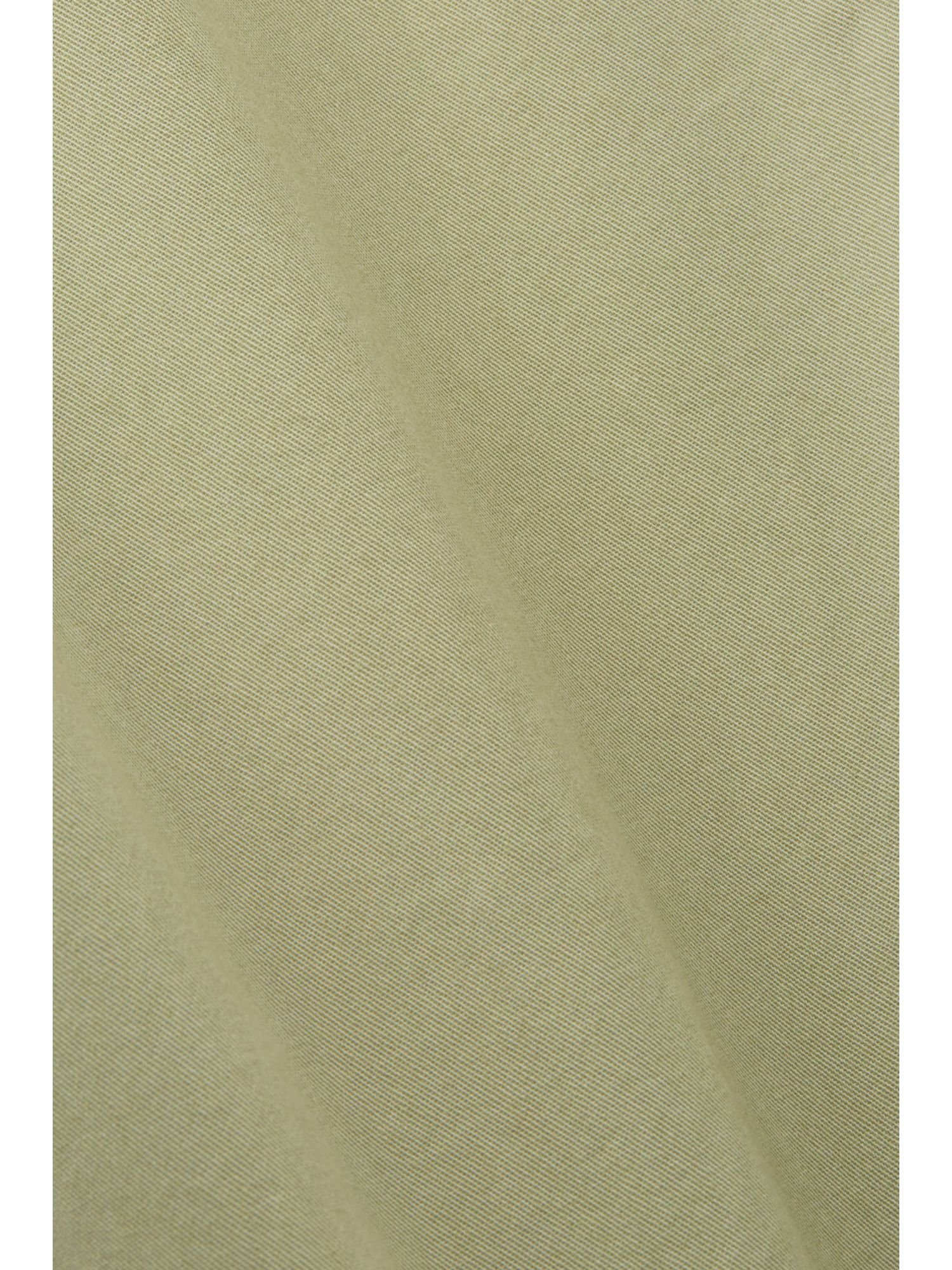 aus KHAKI Baumwolle LIGHT Minikleid Hemdblusenkleid Esprit