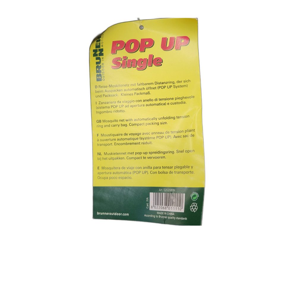 BRUNNER Moskitonetz POP-Up Moskitonetz Single (1 St)