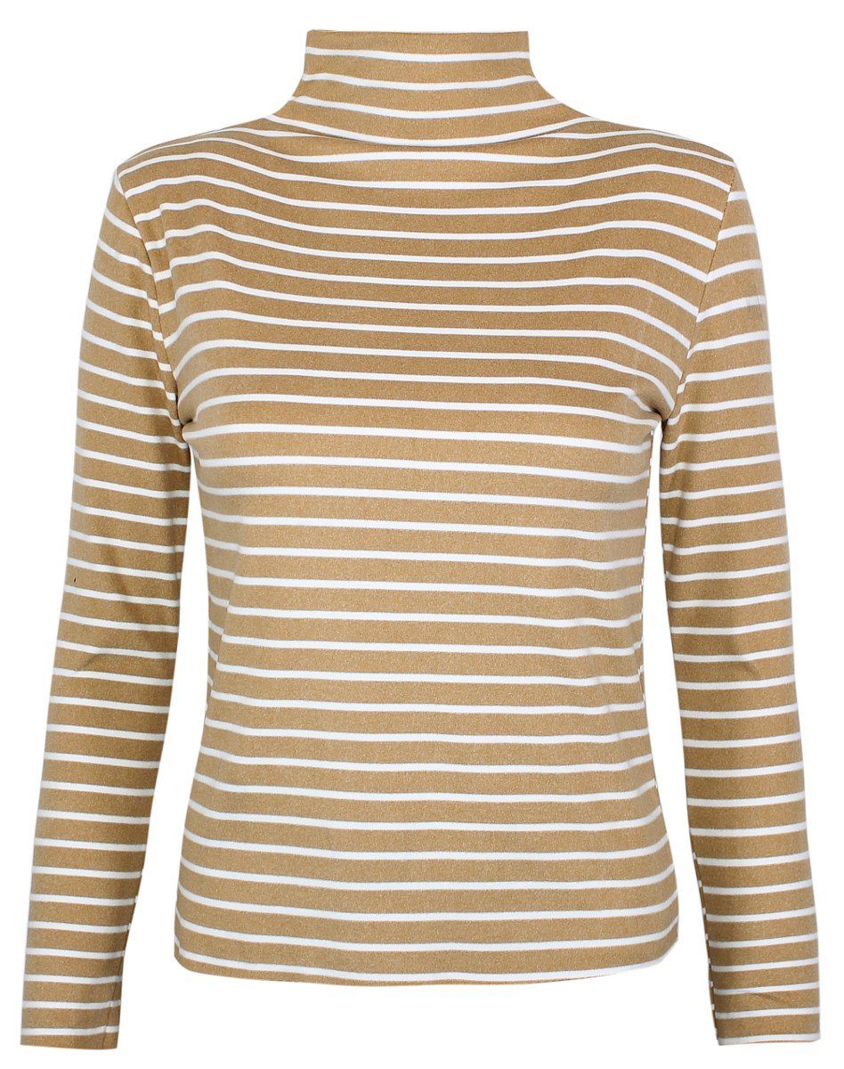 dy_mode Rollkragenshirt Damen Rollkragen Shirt Gestreift günstig online kaufen