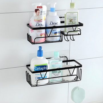 HYIEAR Duschablage Duschregal aus Edelstahl, Duschablage zum Hängen, Set 2-tlg., für Badezimmer Aufbewahrung Küche Toilette Dusche