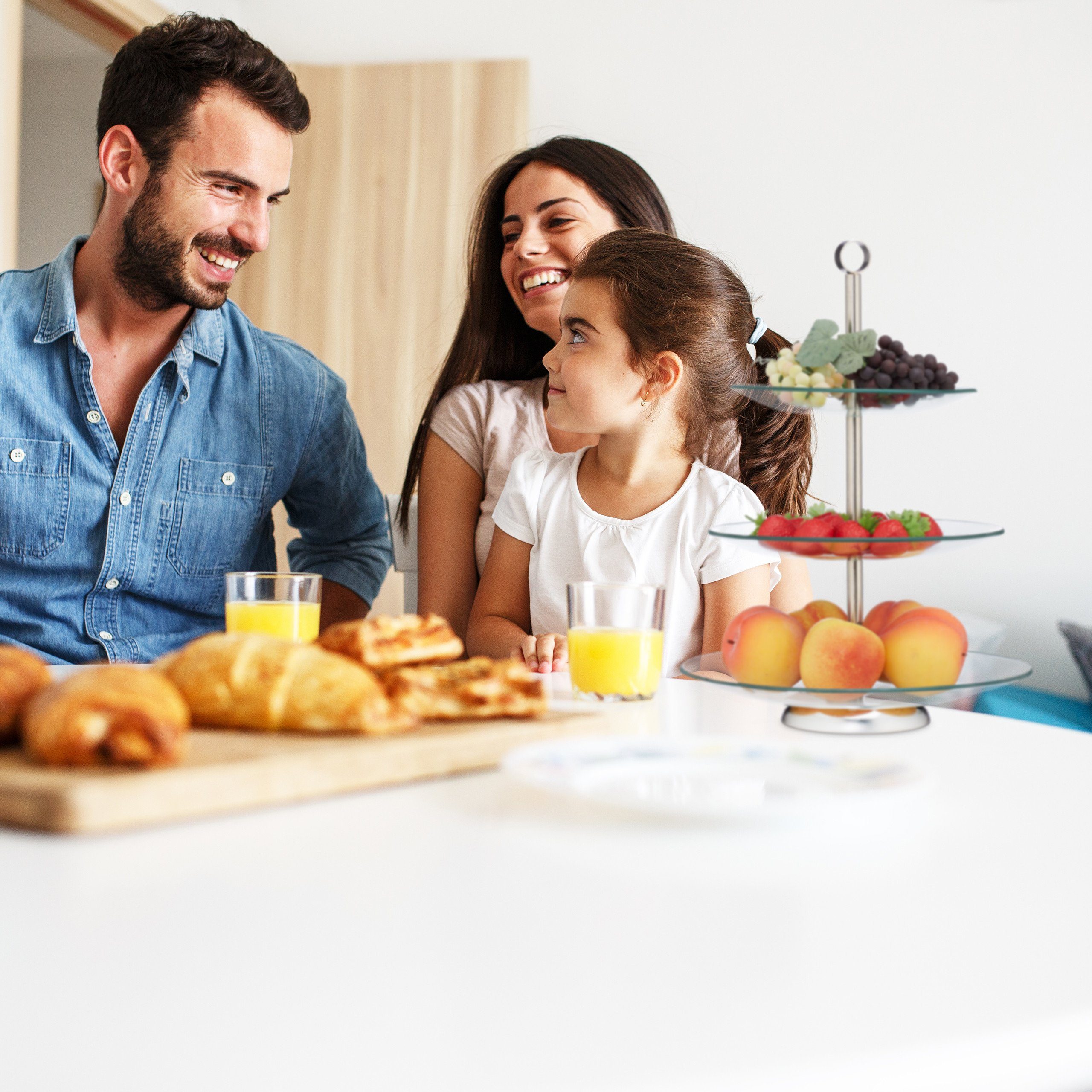 relaxdays Etagere Runde Etagere 3-stufig, Glas
