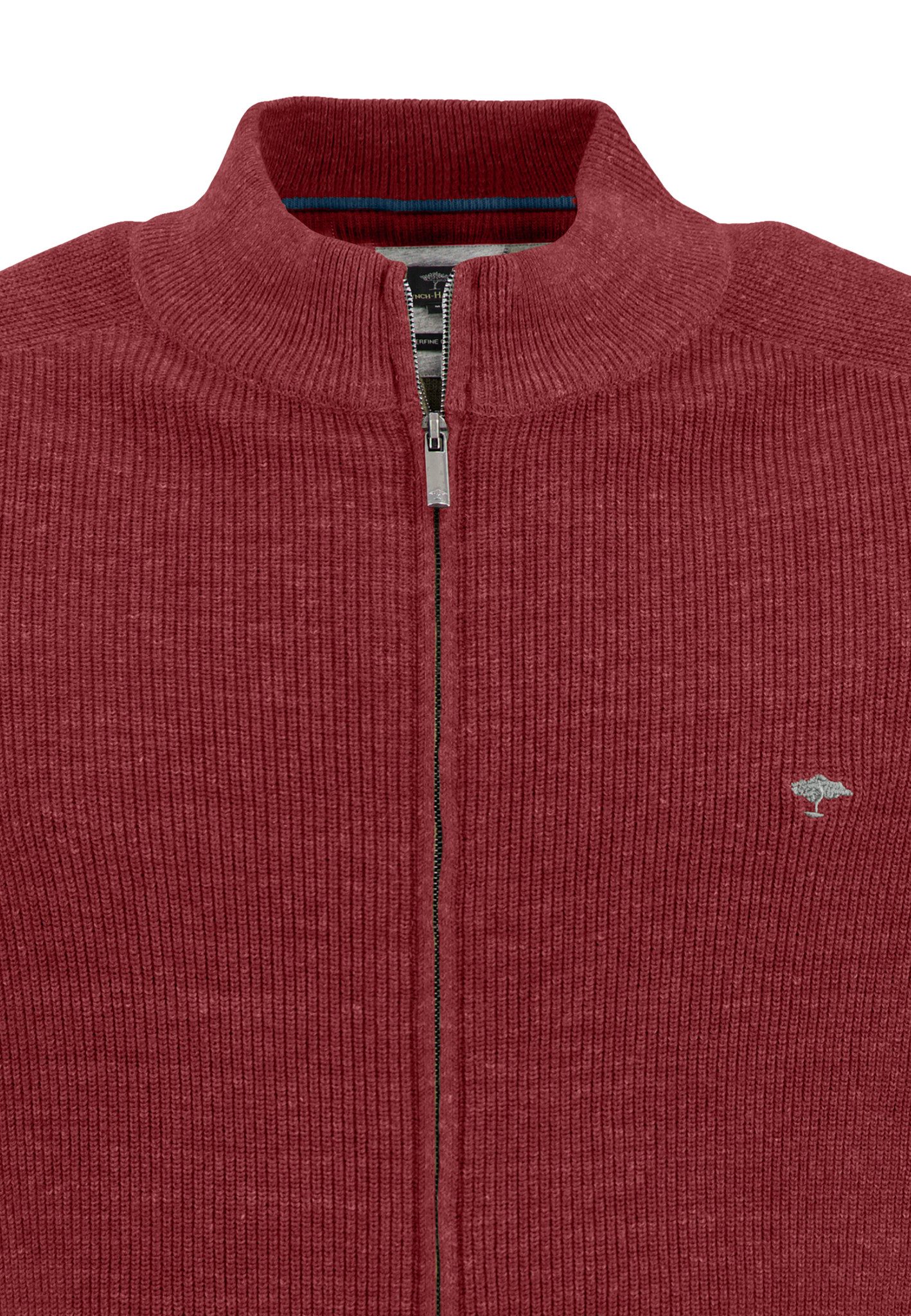 FYNCH-HATTON Strickjacke Cardigan-Zip, Rib-Structure
