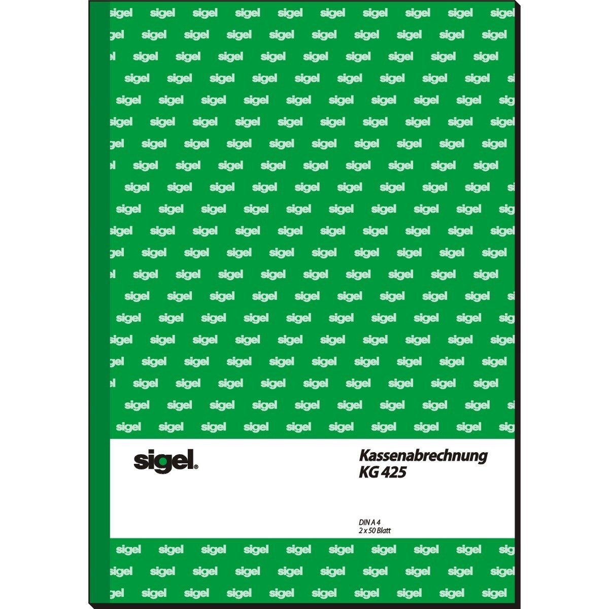 Sigel Formularblock Formularbuch Kassenabrechnung A4 VE=2x50 Blatt