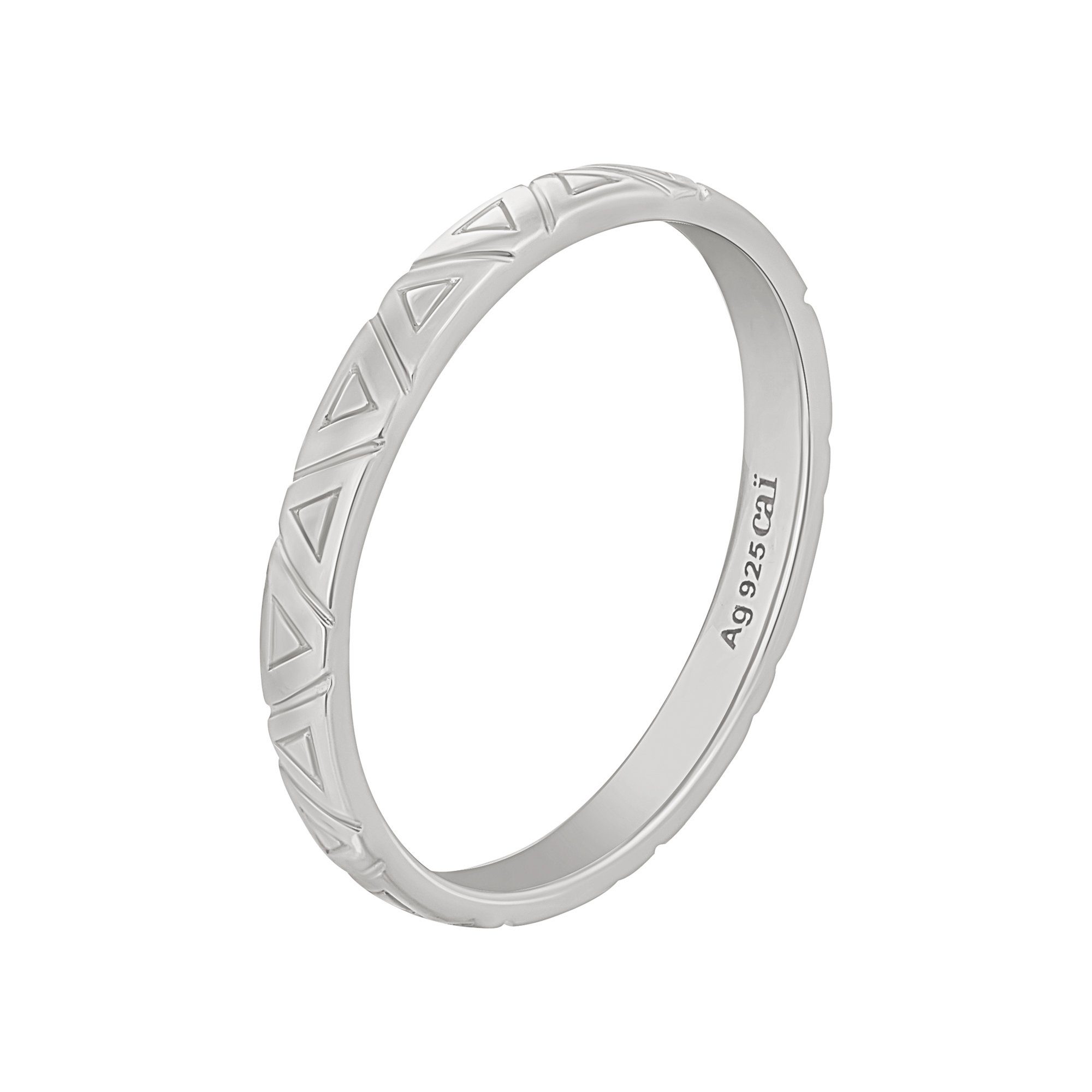 CAÏ Fingerring 925 Silber rhodiniert Dreiecke günstig online kaufen