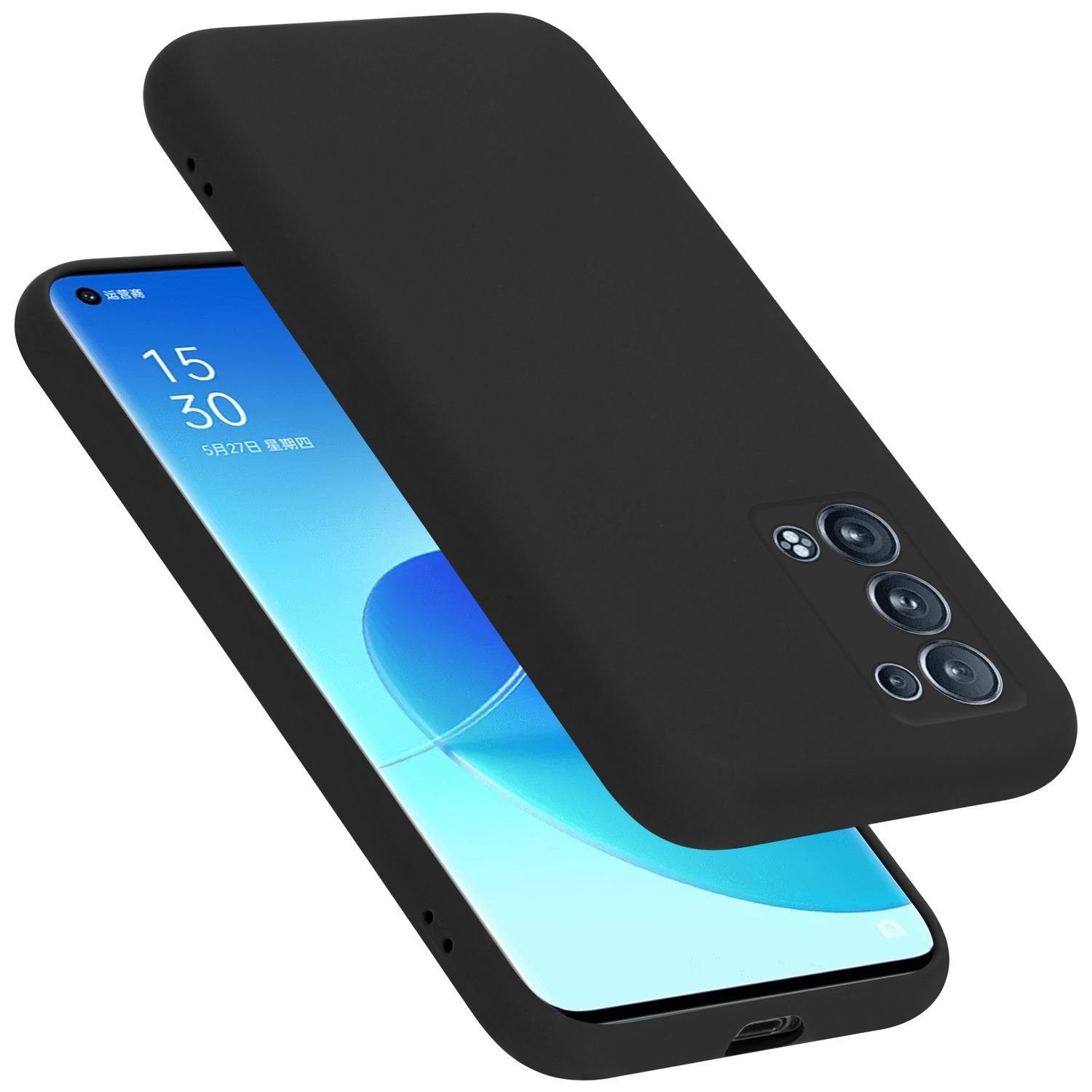 Cadorabo Handyhülle für Hülle Schutzhülle aus flexiblem Silikon Oppo Reno6 PRO 5G, Flexible Hülle TPU Silikon Schutzhülle Back Cover Case