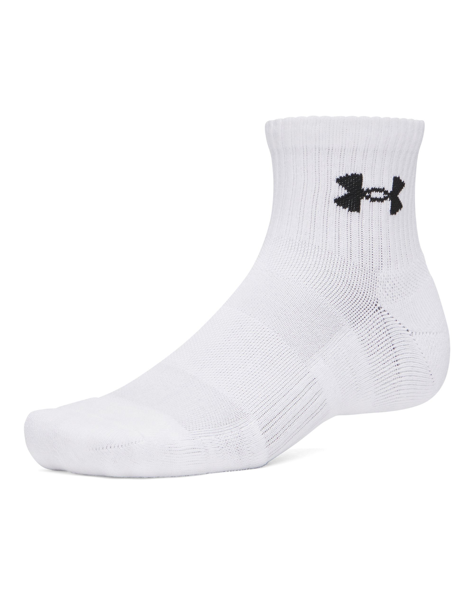 Under Armour® Sportsocken UA PERFORMANCE COTTON 3P QTR (Packung, 3-Paar) für vielseitige Einsätze, mit strategischen Netzstoffeinsätzen
