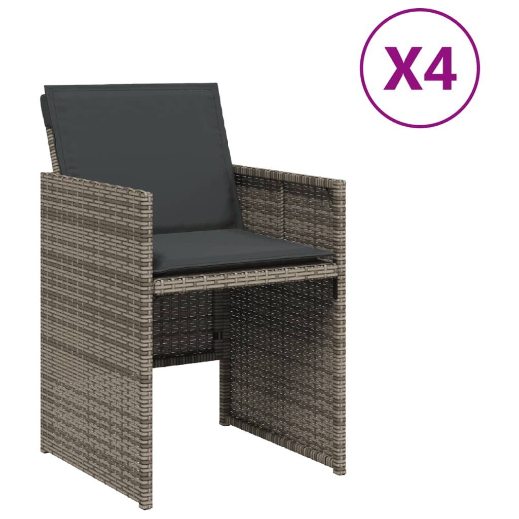 vidaXL Gartenstuhl Gartenstühle mit Kissen 4 günstig online kaufen