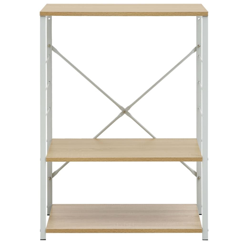 vidaXL Schubkasteneinsatz Mikrowellenregal Weiß Eiche 60×39,6×79,5 günstig online kaufen