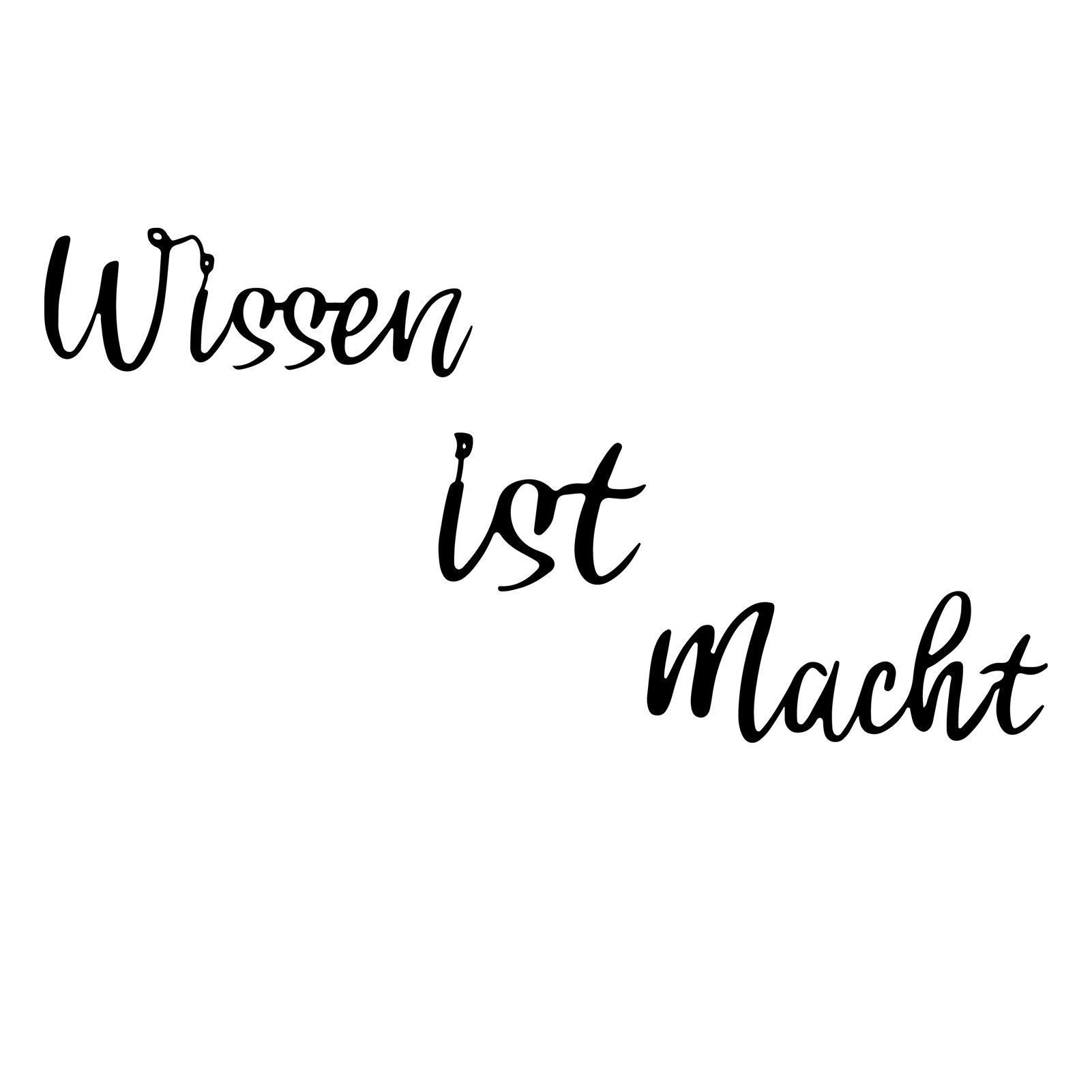 Jumpeak Wanddekoobjekt wanddekoration metall Wissen ist Macht Symbolische Kunst wall art, wanddekoration wohnzimmer Metall Künstlerische Schriftzüge 110x18cm