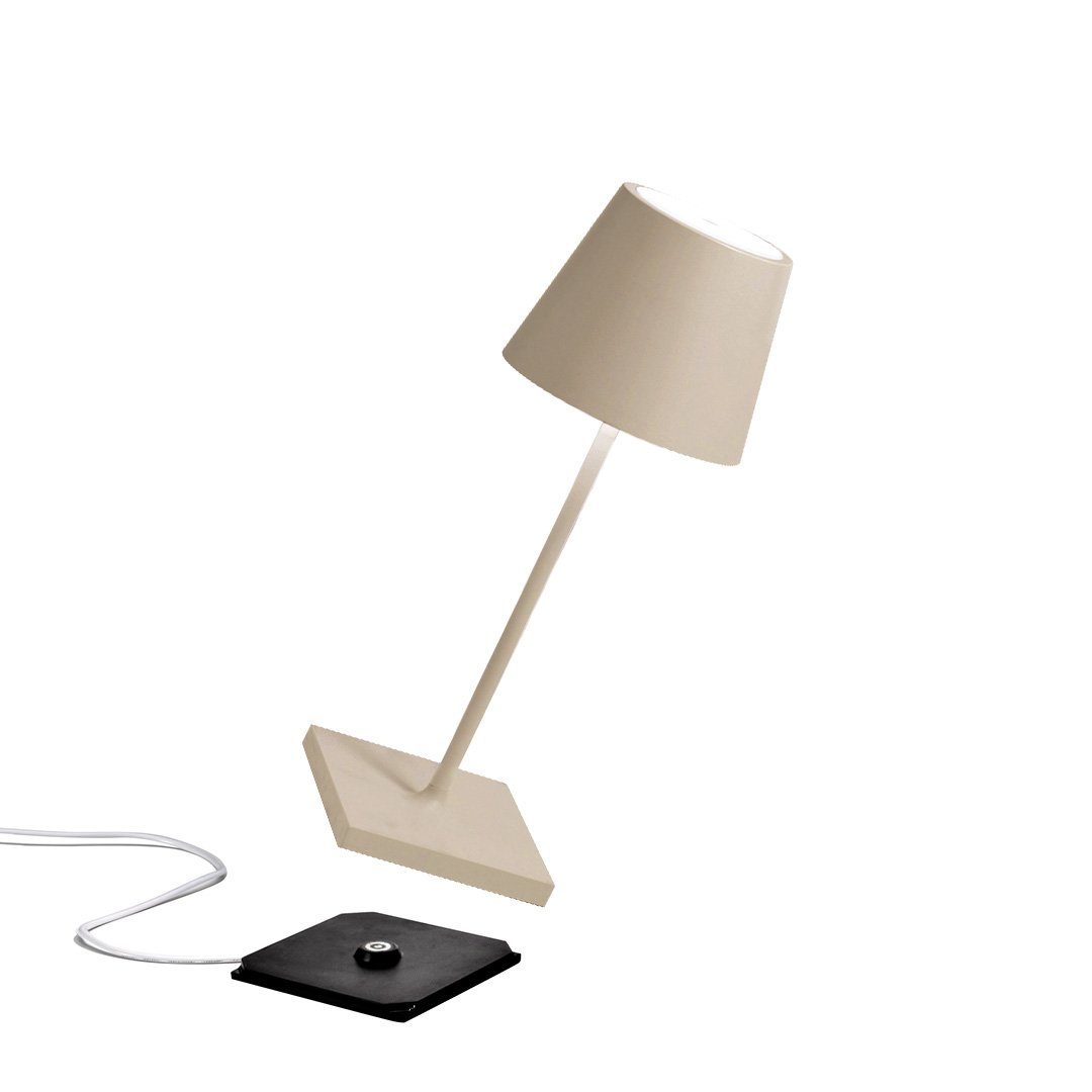 Zafferano Poldina mini Akku-Tischlampe IP65 sand günstig online kaufen