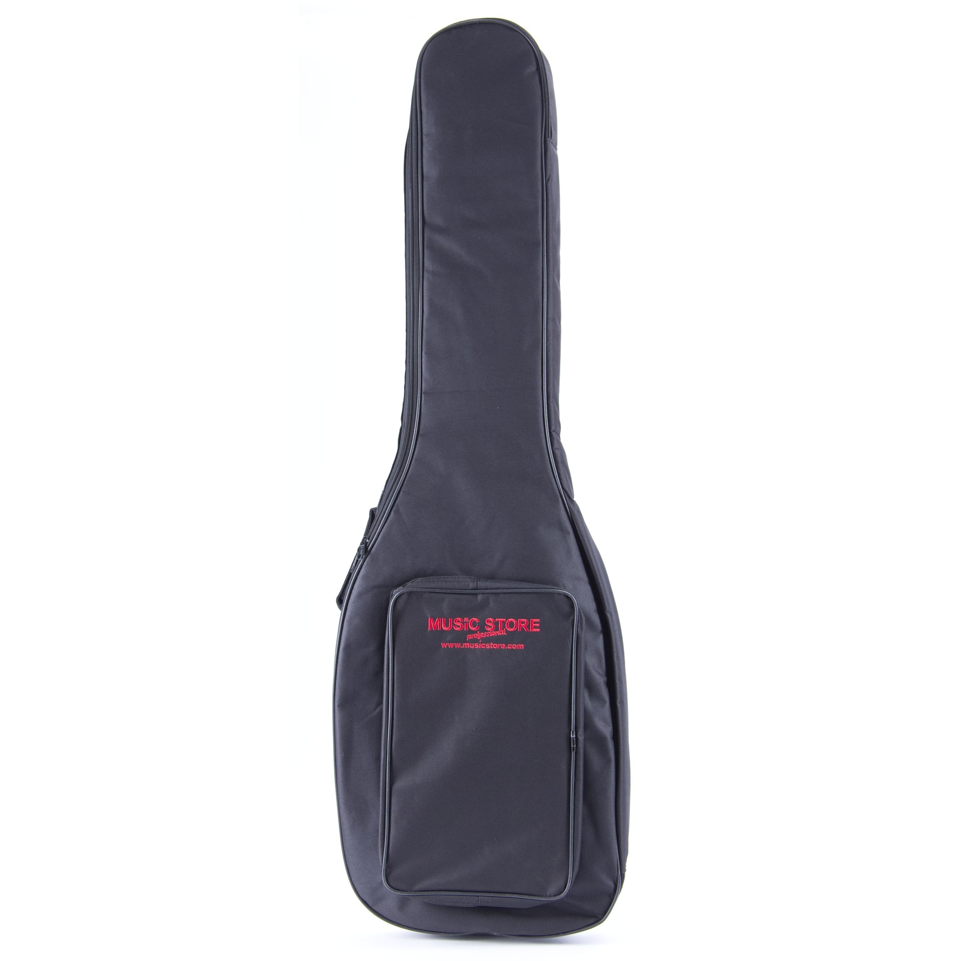 MUSIC STORE Gitarrentasche, Basic Gigbag E-Bass Black Red Logo