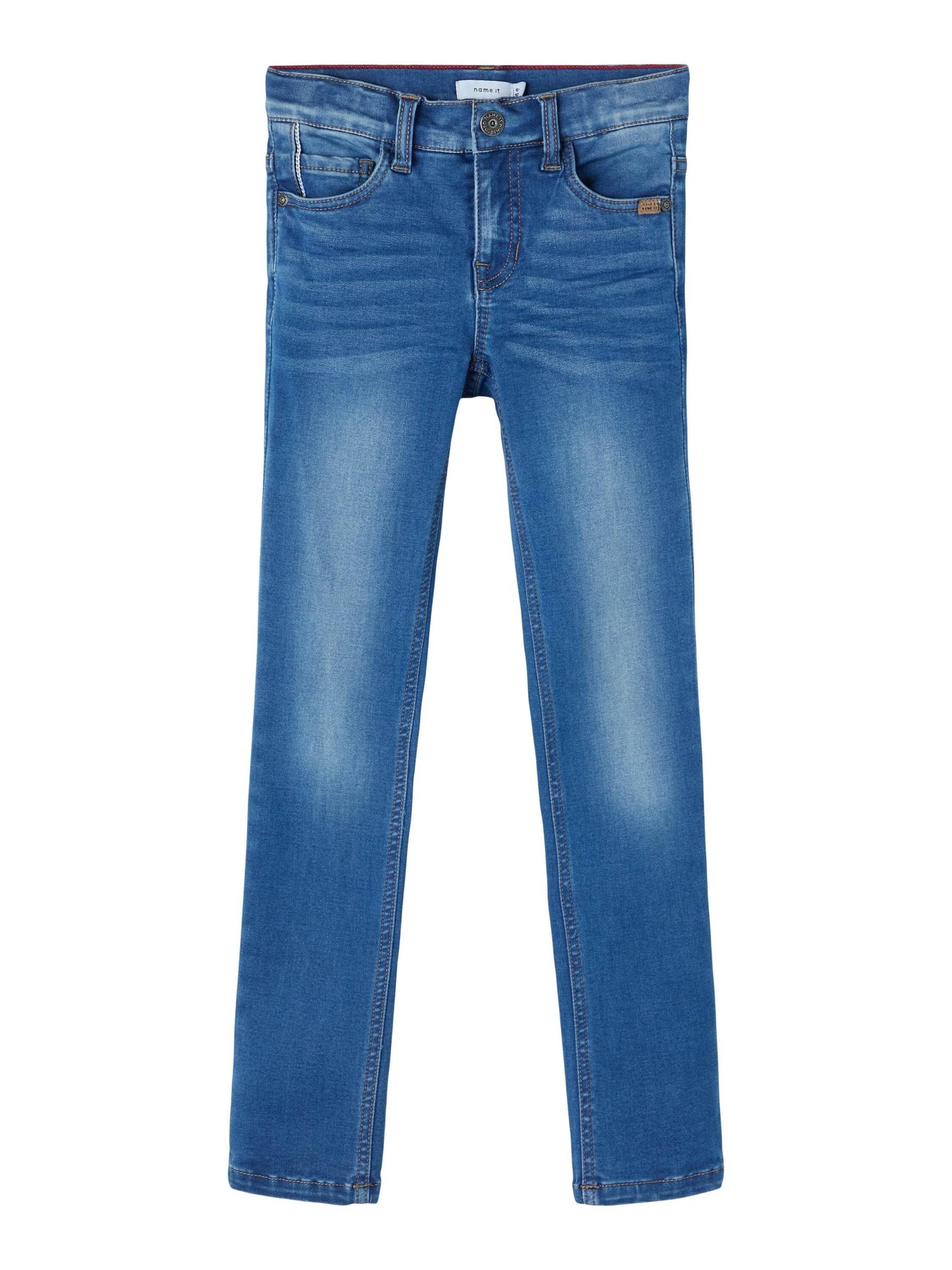 (1-tlg) Theo It medium blue denim Name Slim-fit-Jeans