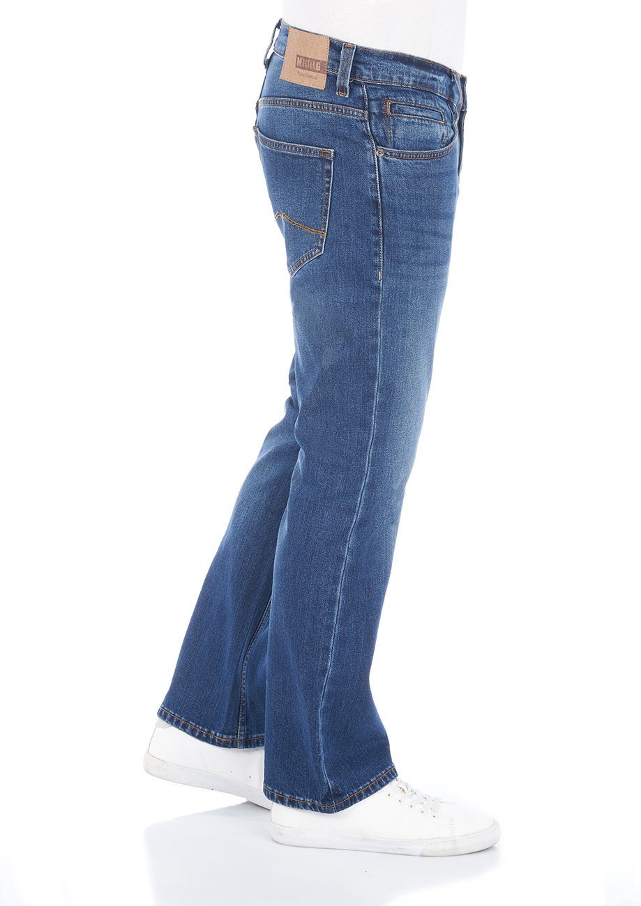 MUSTANG Denim Mid Hose Bootcut-Jeans Boot Jeanshose Cut (-882) Oregon Stretch mit Blue Herren