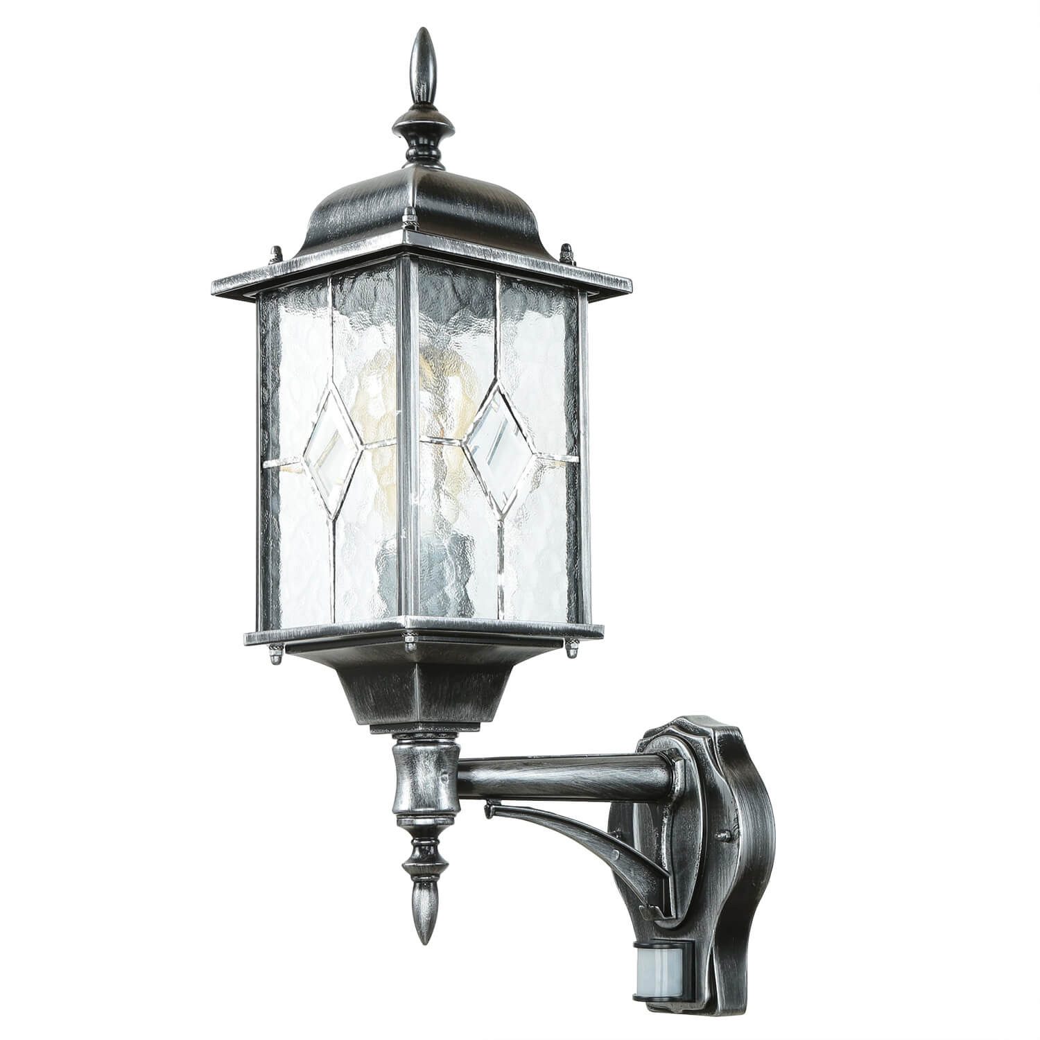 Licht-Erlebnisse Außen-Wandleuchte THOMPSON, ohne Leuchtmittel, Außenwandlampe mit Bewegungsmelder Vintage Design