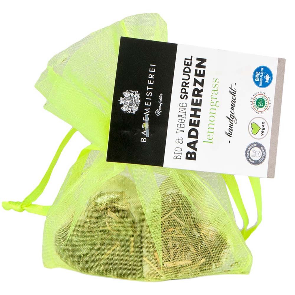 Ecoworld Feste Duschseife Badeherzen - Lemongras 15g