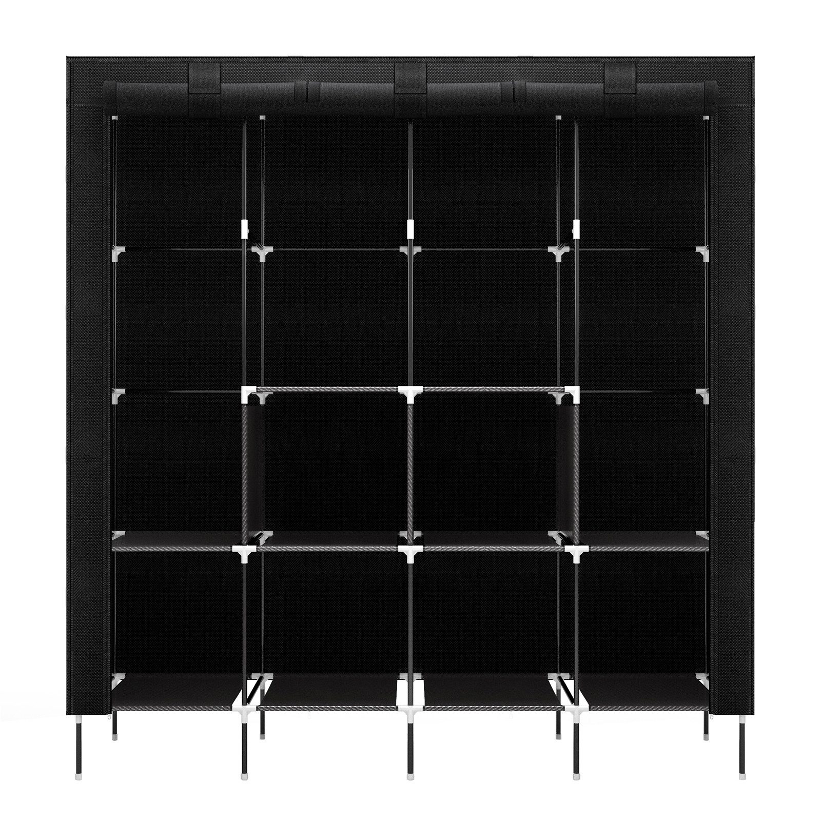Mondeer Stoffschrank Kleiderschrank mit 4 Kleiderstangen günstig online kaufen