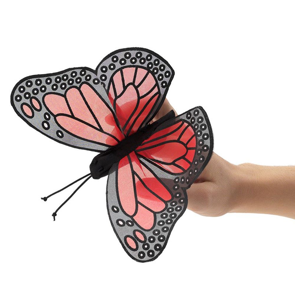 Folkmanis Handpuppen Fingerpuppe Folkmanis Fingerpuppe Monarch Schmetterling 2156 (Packung)