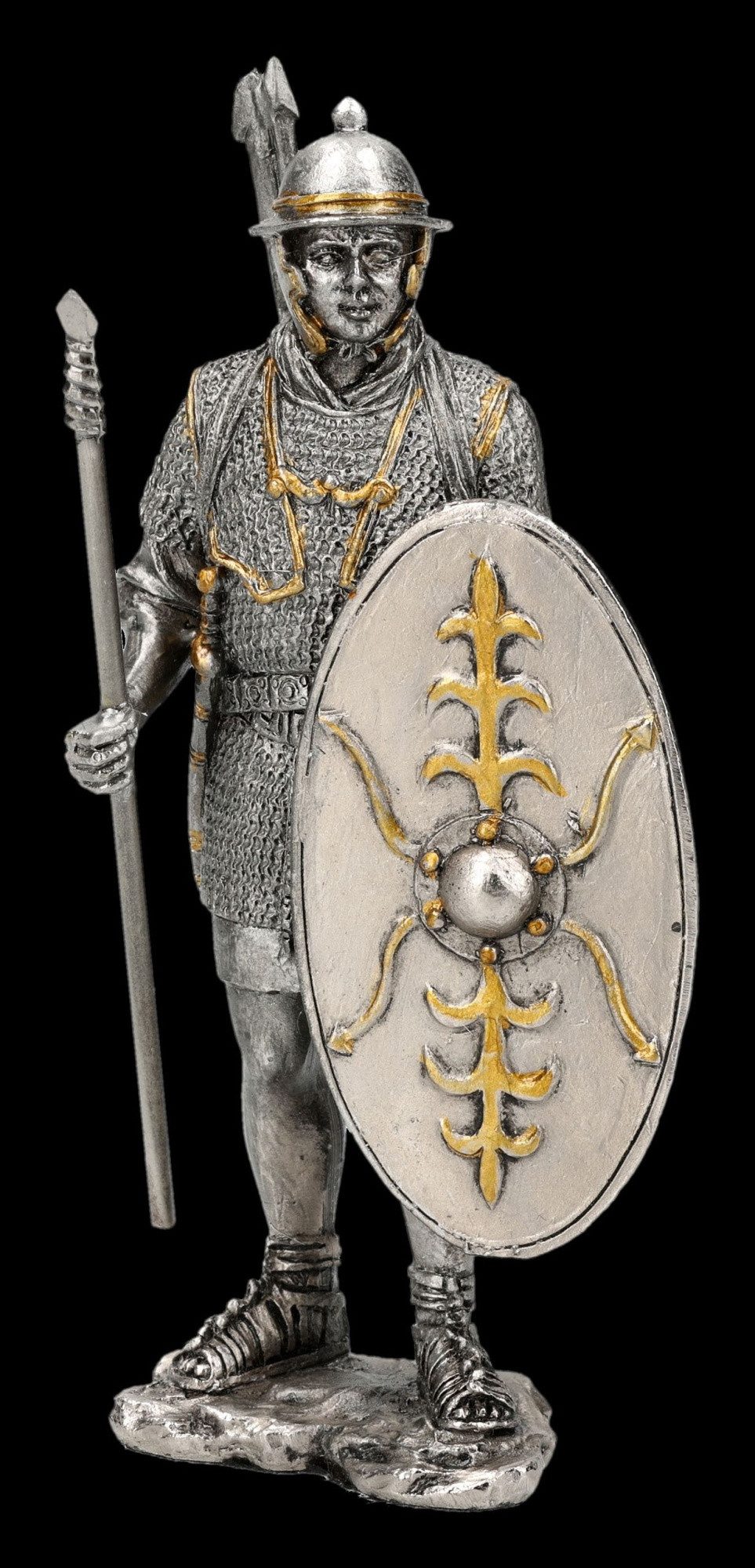 Figuren Shop GmbH Dekofigur Römischer Legionär Figur – Zinn Statue Veronese Sammlerfigur 11 cm