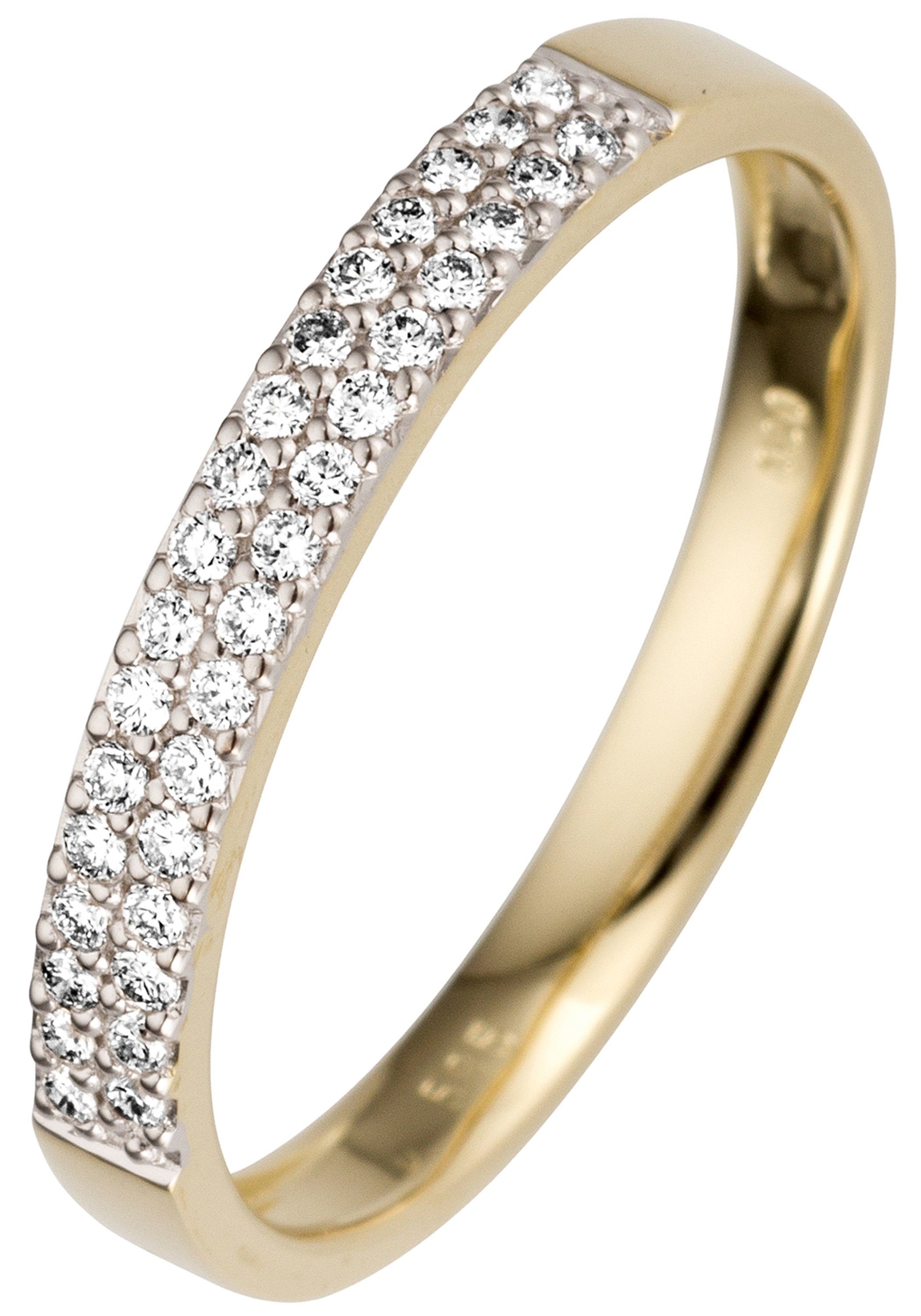 Damen Schmuck JOBO Fingerring, 585 Gold mit 33 Diamanten