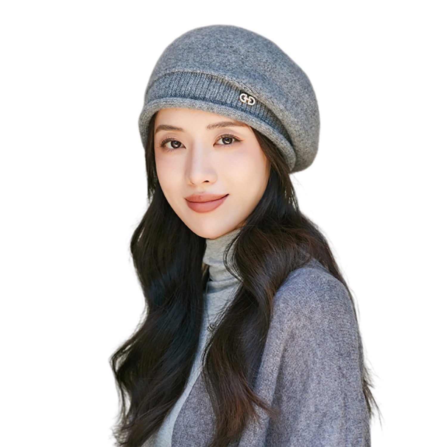 Refttenw Strickmütze Damen Strickmützen, Wollbaskenmützen,Beanie,Damenmütze