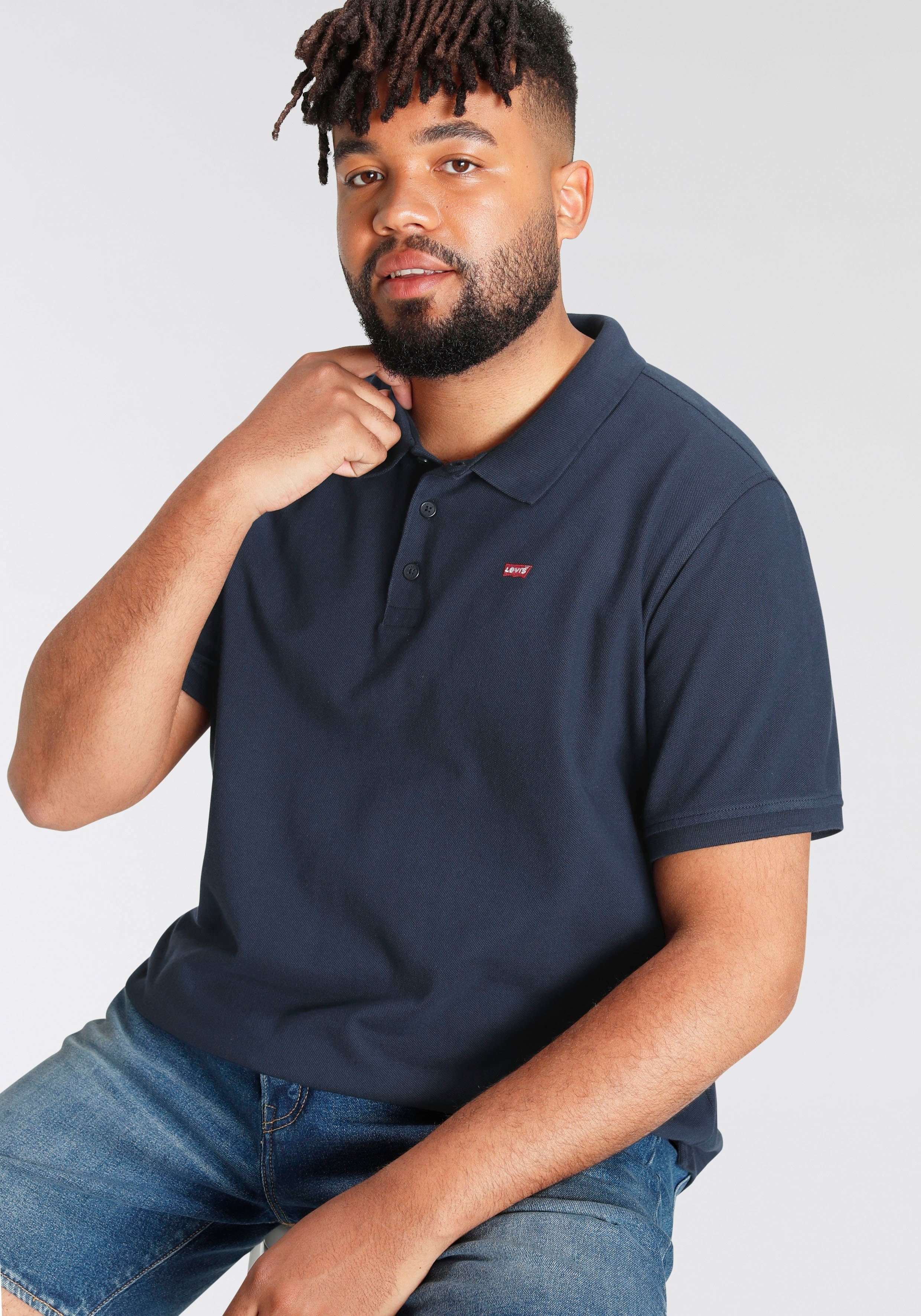 Levi's® Plus Poloshirt BIG O.G. BATWING POLO gestreift dark-blue