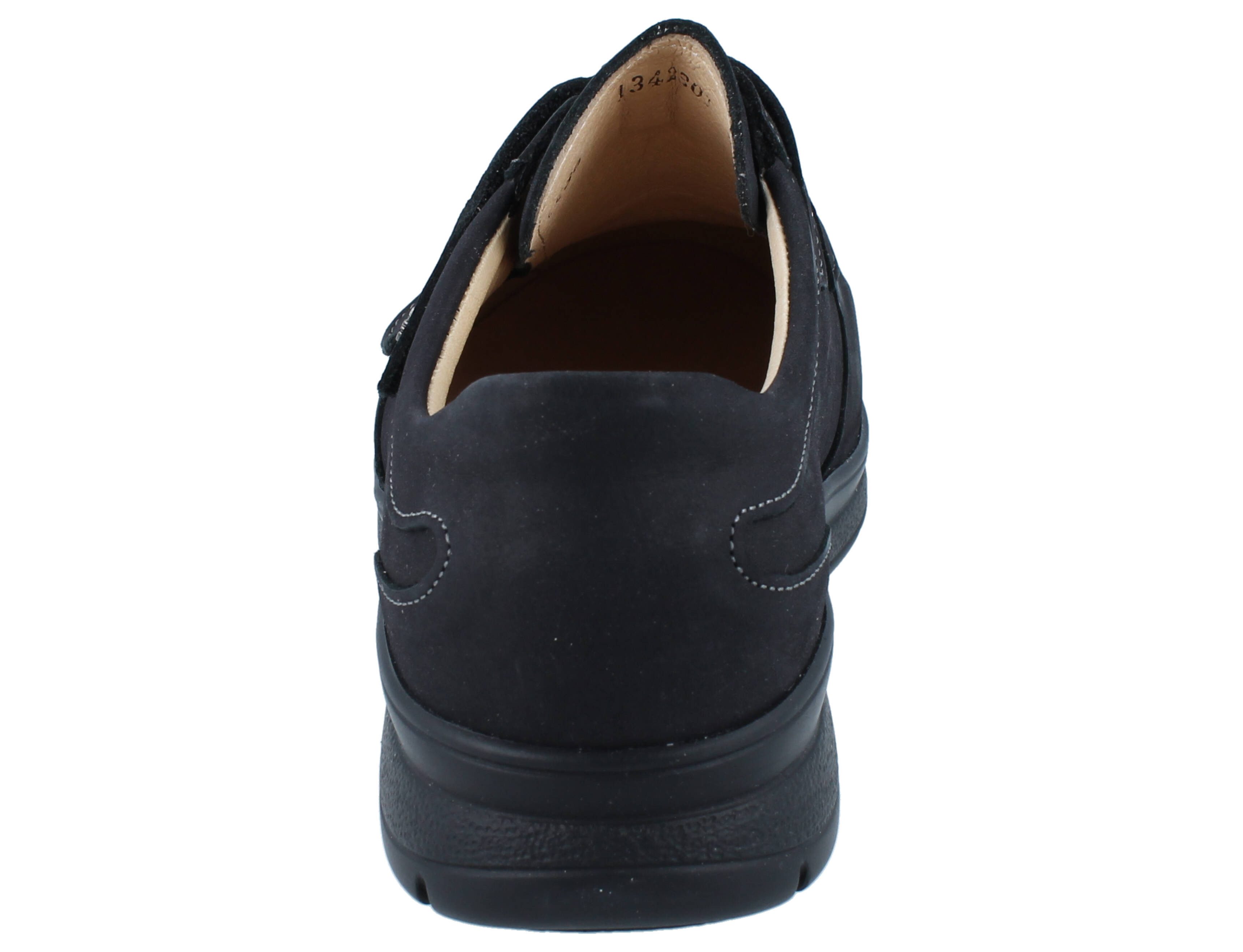 Finn Comfort FINN COMFORT Reims Damen Kletthalbschuhe schwarz Nubukleder - Größe: Schnürschuh Wechselfußbett