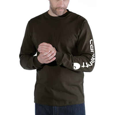 Carhartt Langarmshirt Carhartt Herren Langarmshirt Relaxed Fit Heavyweight Long-Sleeve Logo Sleeve Graphic Adult
