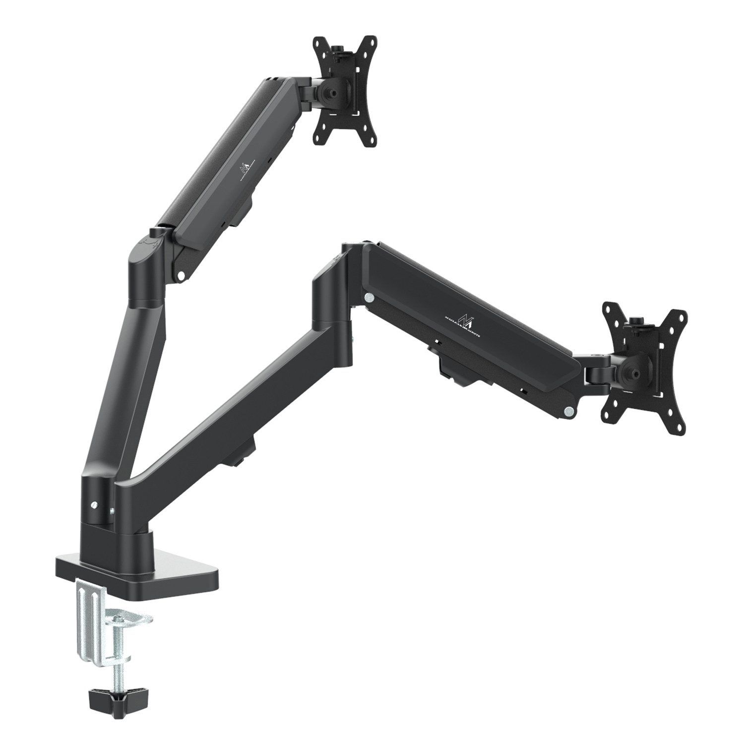 Maclean Monitor-Halterung MC-134 Halterung für 2 Monitore 17-32'' 10kg, (bis 32 Zoll, Große Bewegungsfreiheit und individuelle Positionierung jedes Monitors)