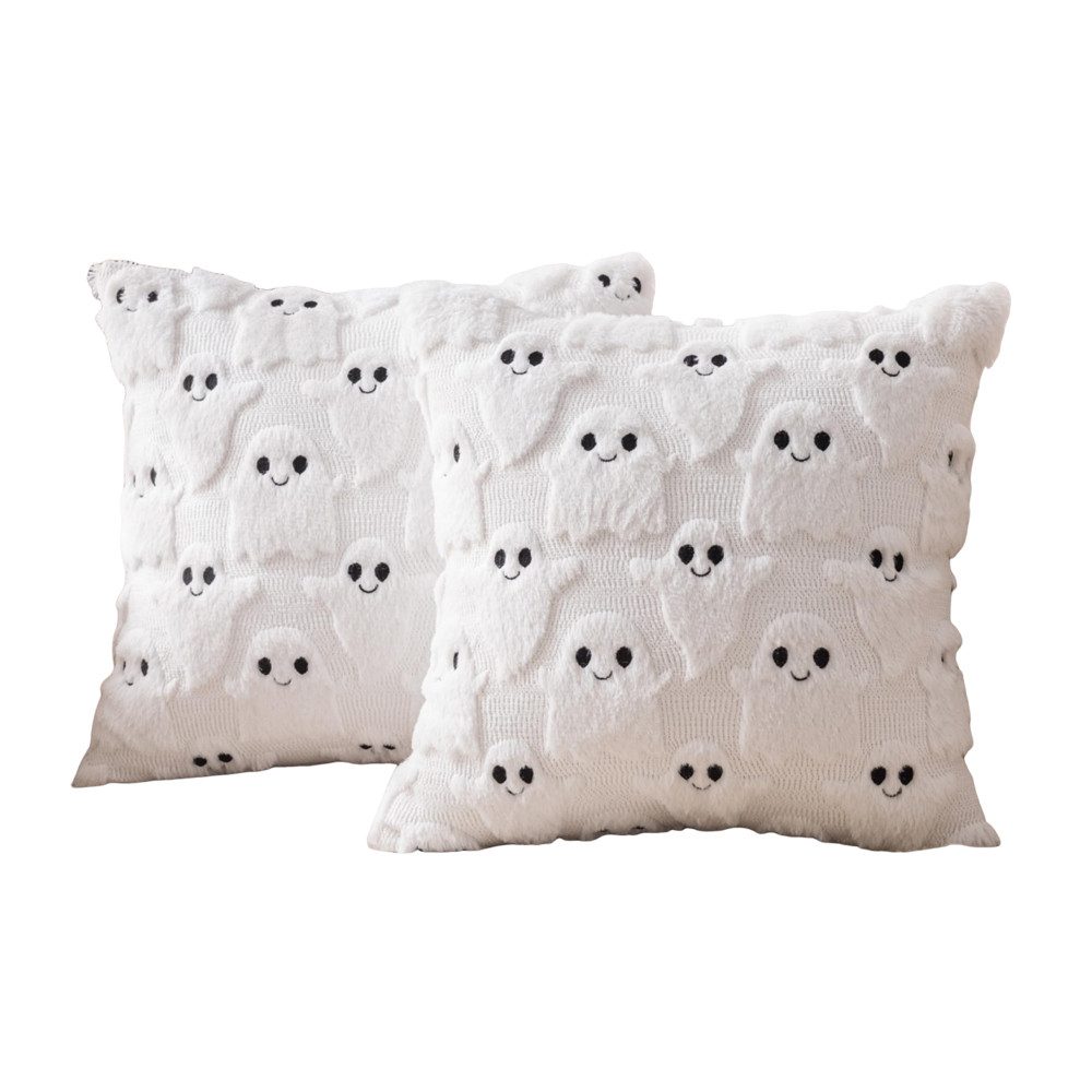 Sorvyzxn Kissenbezug Halloween Kissenbezug (2 Stück) 45x45 Geister Deko Kissenhülle, (2 Stück), Sofa Kissenbezüge Festliche Kissen Deko Couchkissen