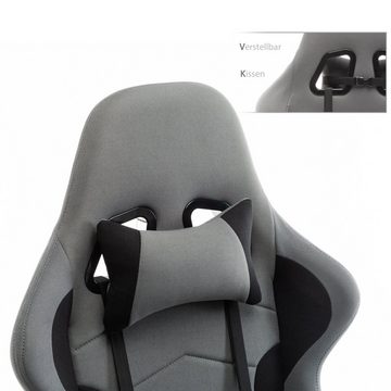 Intimate WM Heart Gaming-Stuhl Computerstuhl, Ergonomischer Bürostuhl, mit Einziehbarer Fußstütze und Hoher Rückenlehne