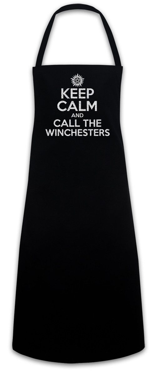 Urban Backwoods Kochschürze Keep Calm And Call The Winchesters Grillschürze Supernatural Fun Logo