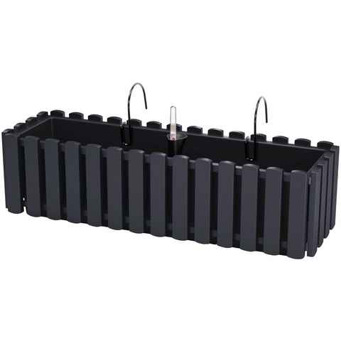 Prosperplast Balkonkasten Boardee Fence W, BxTxH: 58x18x16,2 cm, Inkl. Bewässerungsset und Metallhaken