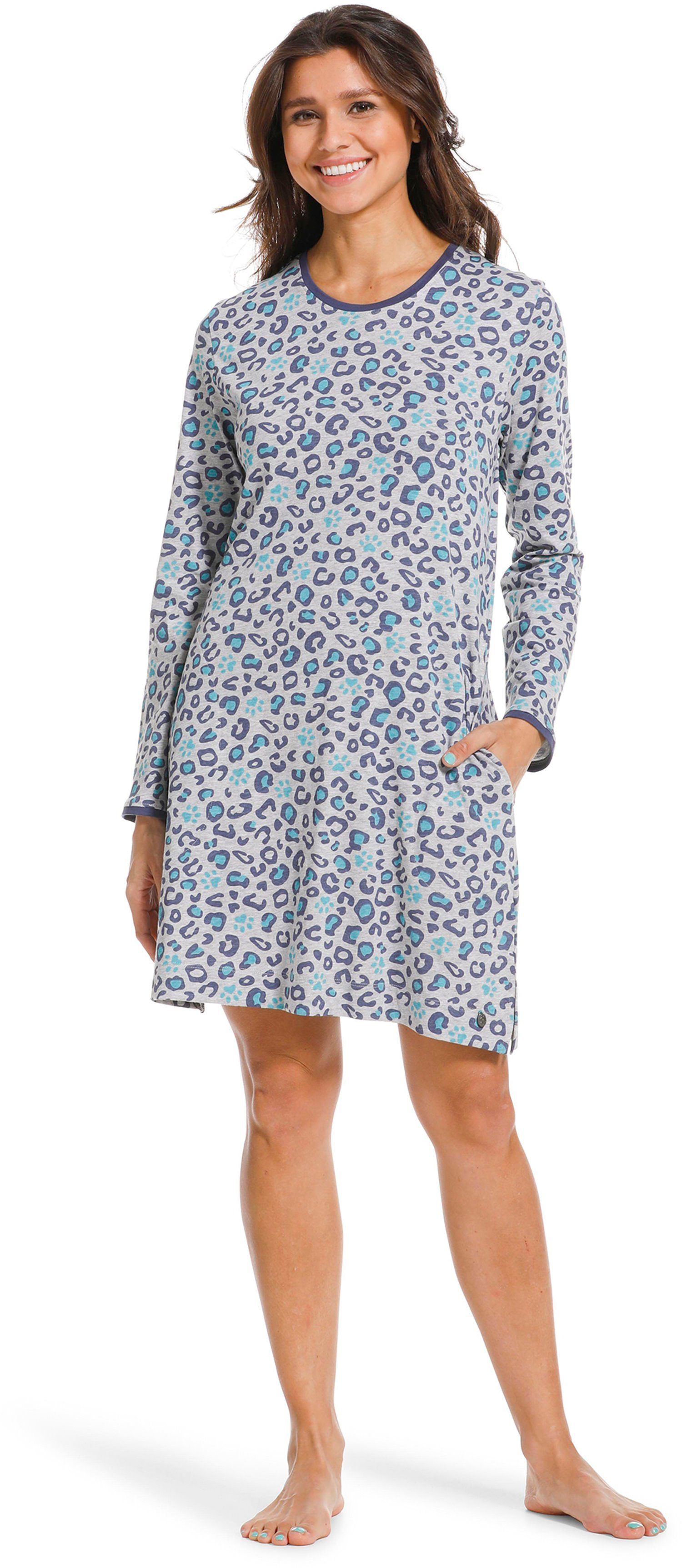 Rebelle Nachthemd Damen Schlafshirt mit langem Arm modisch (1-tlg) Modisches Design