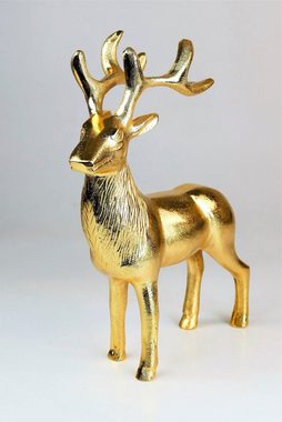 ARTRA Dekofigur Hirschfigur "Rudolph" (1 St), in Gold, Tischdeko, Gastgeschenke