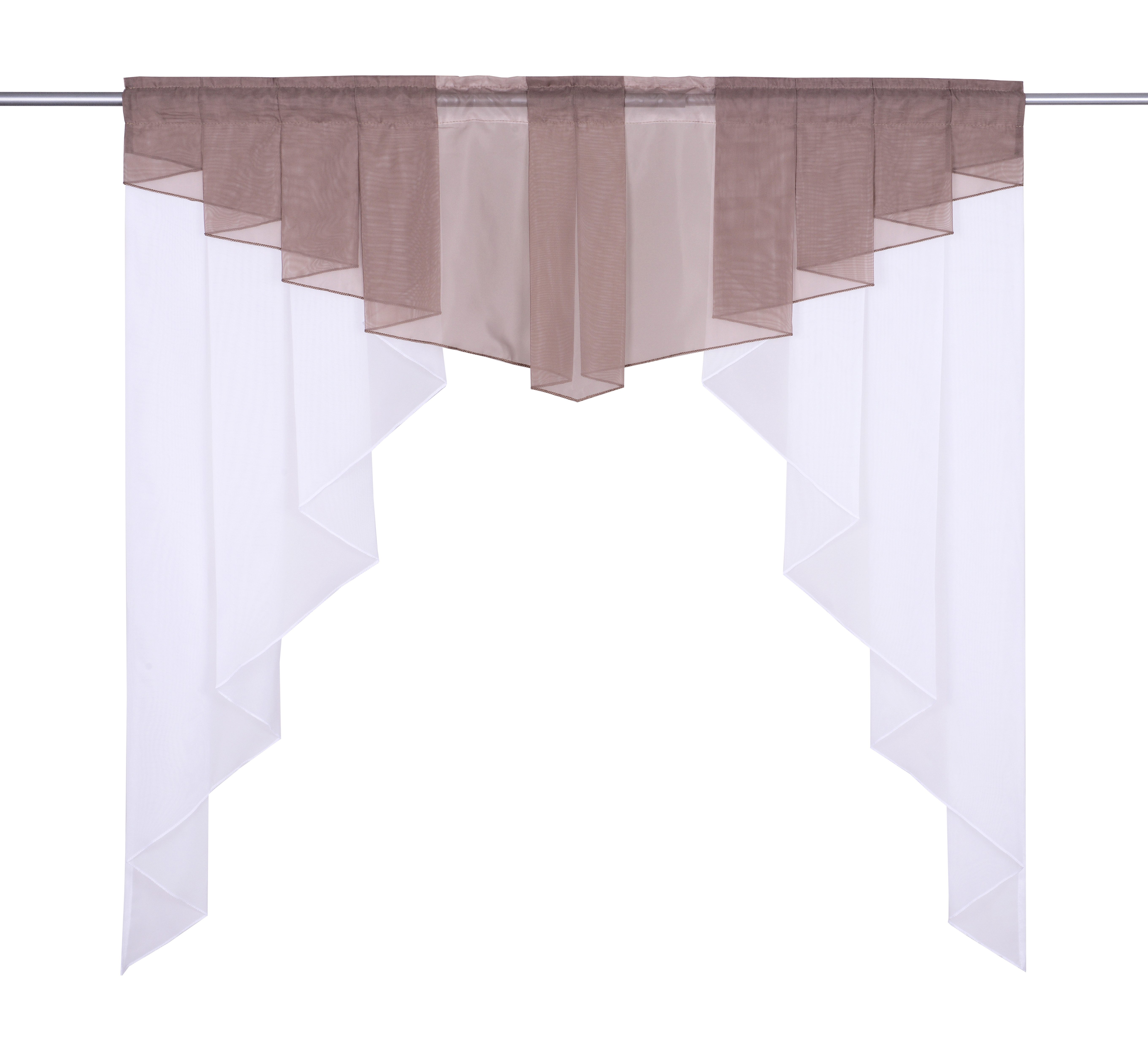 my home Kuvertstore Sinan (1 St), Stangendurchzug, transparent, Kräuselband günstig online kaufen