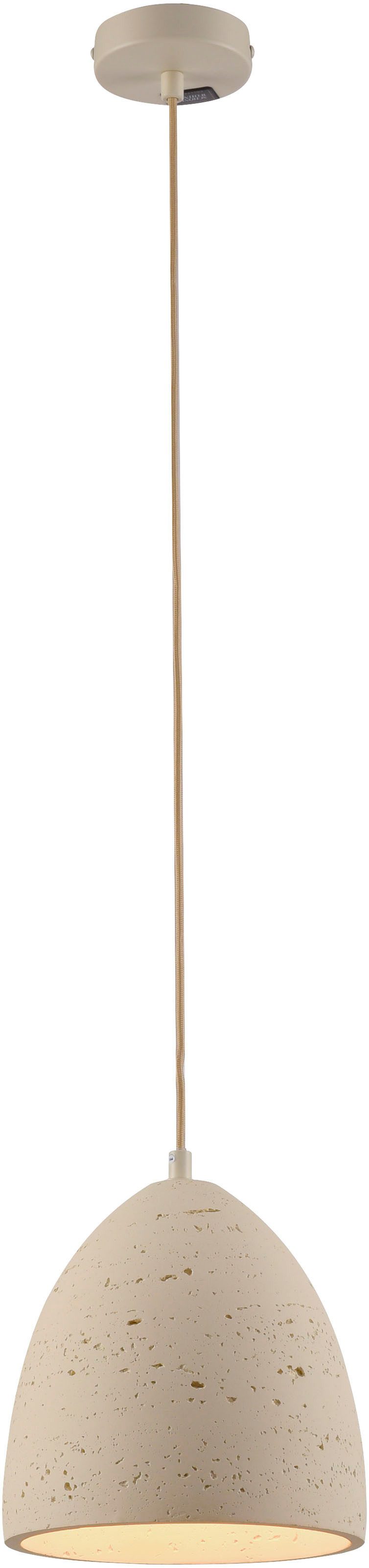 SCHÖNER WOHNEN-Kollektion LED Pendelleuchte TRAVENTA, ohne Leuchtmittel, SCHÖNER WOHNEN Kollektion, Travertinoptik, Downlight