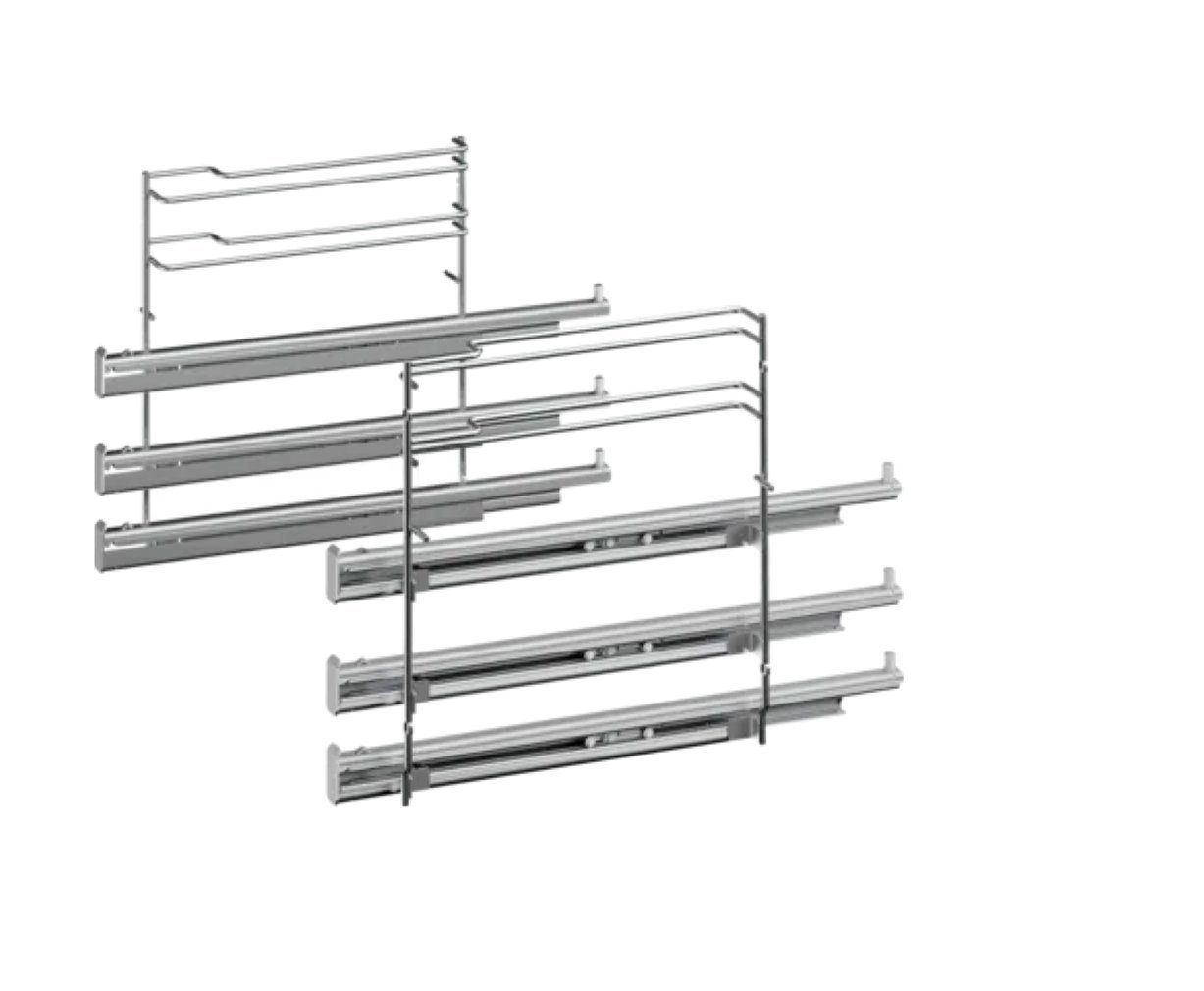 SIEMENS Montagezubehör Backofen HZ638300 Teleskopvollauszug, 3-fach (2 St), Teleskop-Vollauszug Zubehör für Backöfen