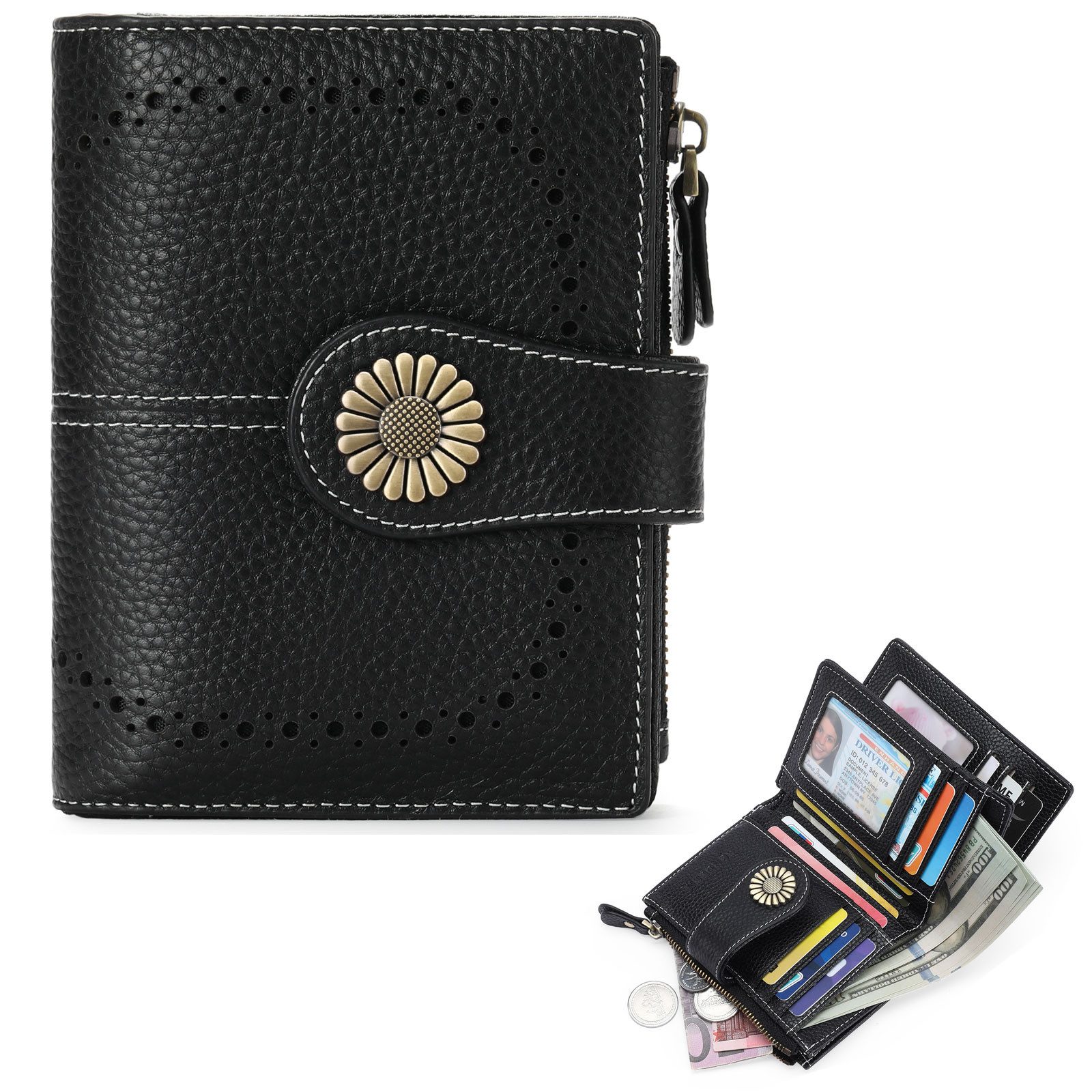 REDOM Kartenetui Damen Portemonnaie klein RFID Schutz Geldbörse (Geldbeutel günstig online kaufen