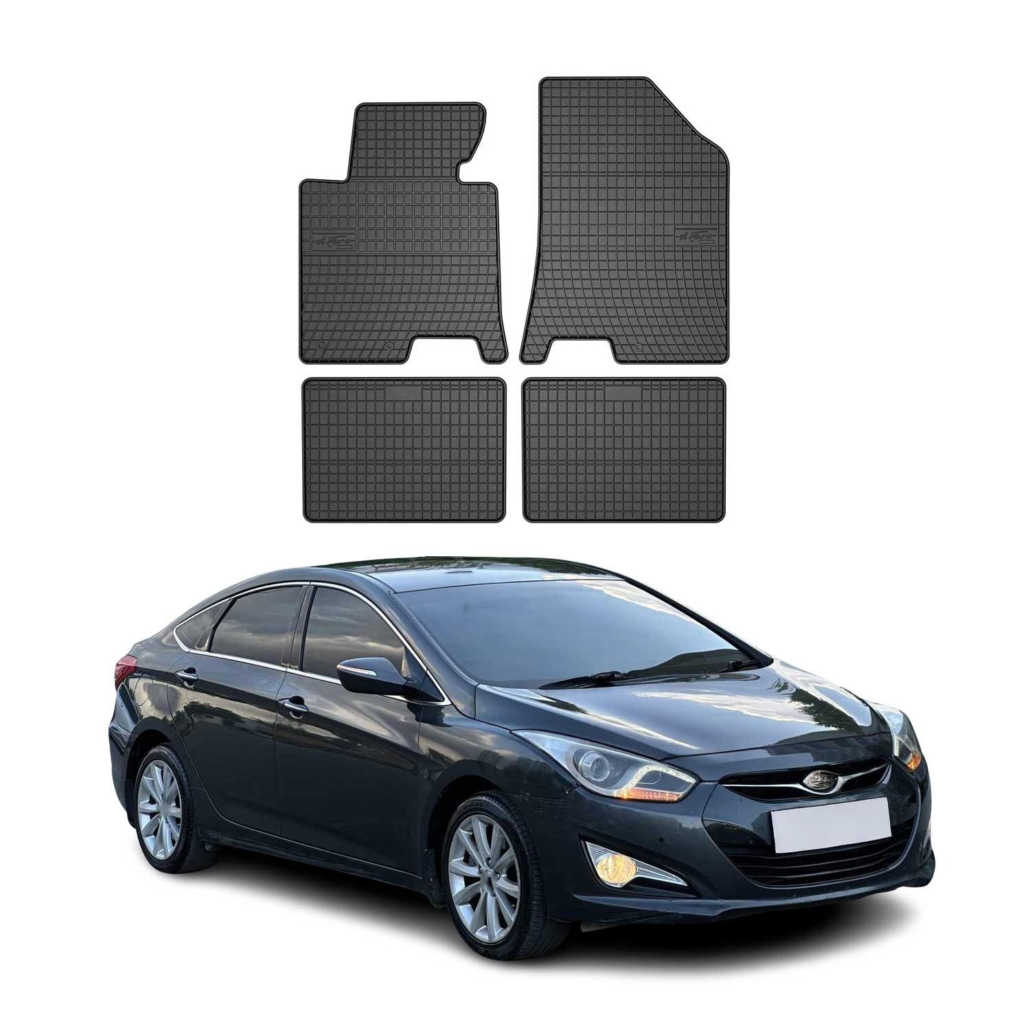 OMAC Auto-Fußmatten für Hyundai i40 2011-2019 Gummimatten Schwarz 4 tlg (4 St), für Hyundai i40 2011-2019 Hyundai i40 2011-2019, Antirutsch,Wasserfest,Einfache Installation