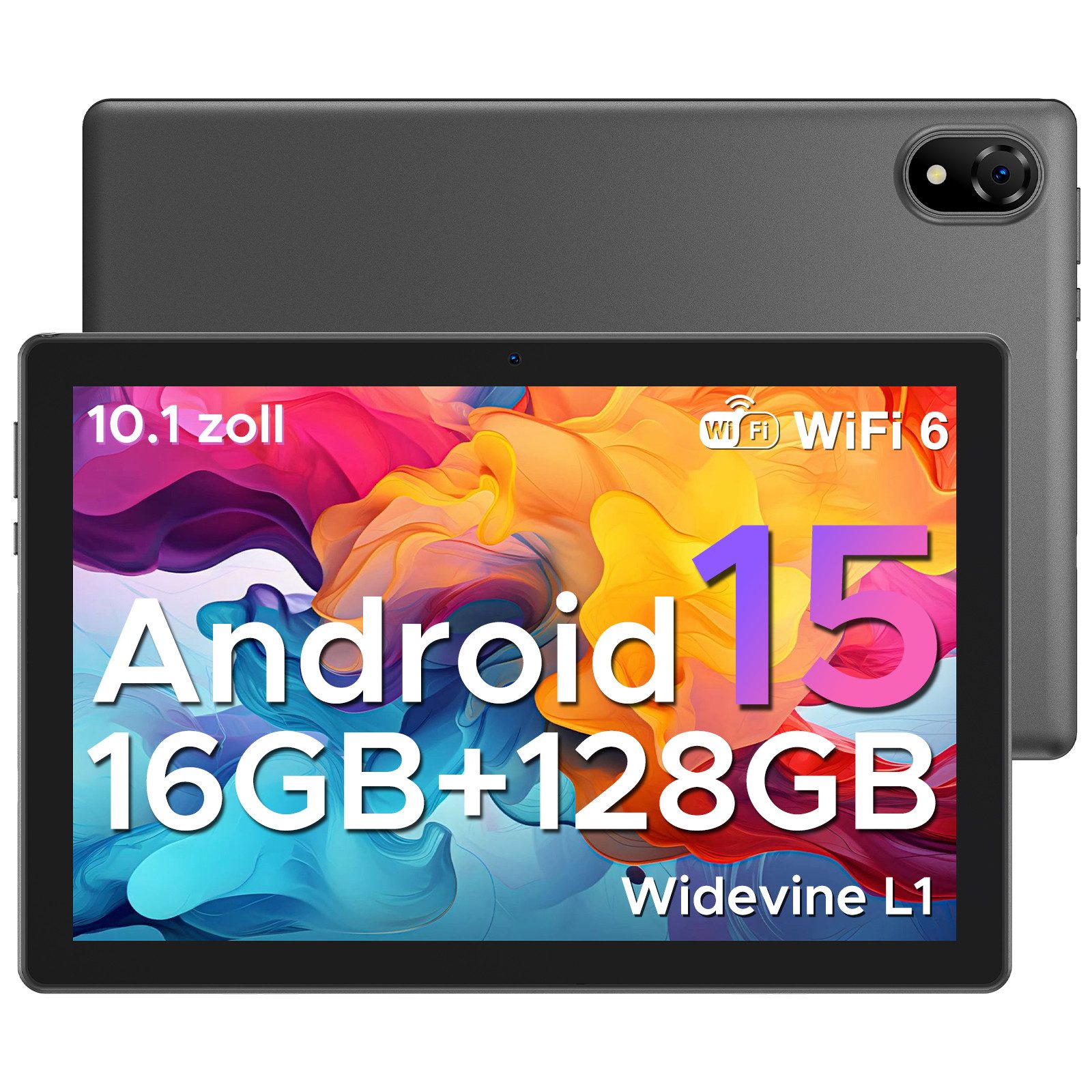 DOOGEE U10 Tablet 10 Zoll, Android Tablet, 4GB RAM+128GB ROM kinder Tablet (10.1", 128 GB, Android 15, WIFI, 16GB RAM (4 + 12 GB erweitert), Widevine L1, WiFi 6, 5060mAh)