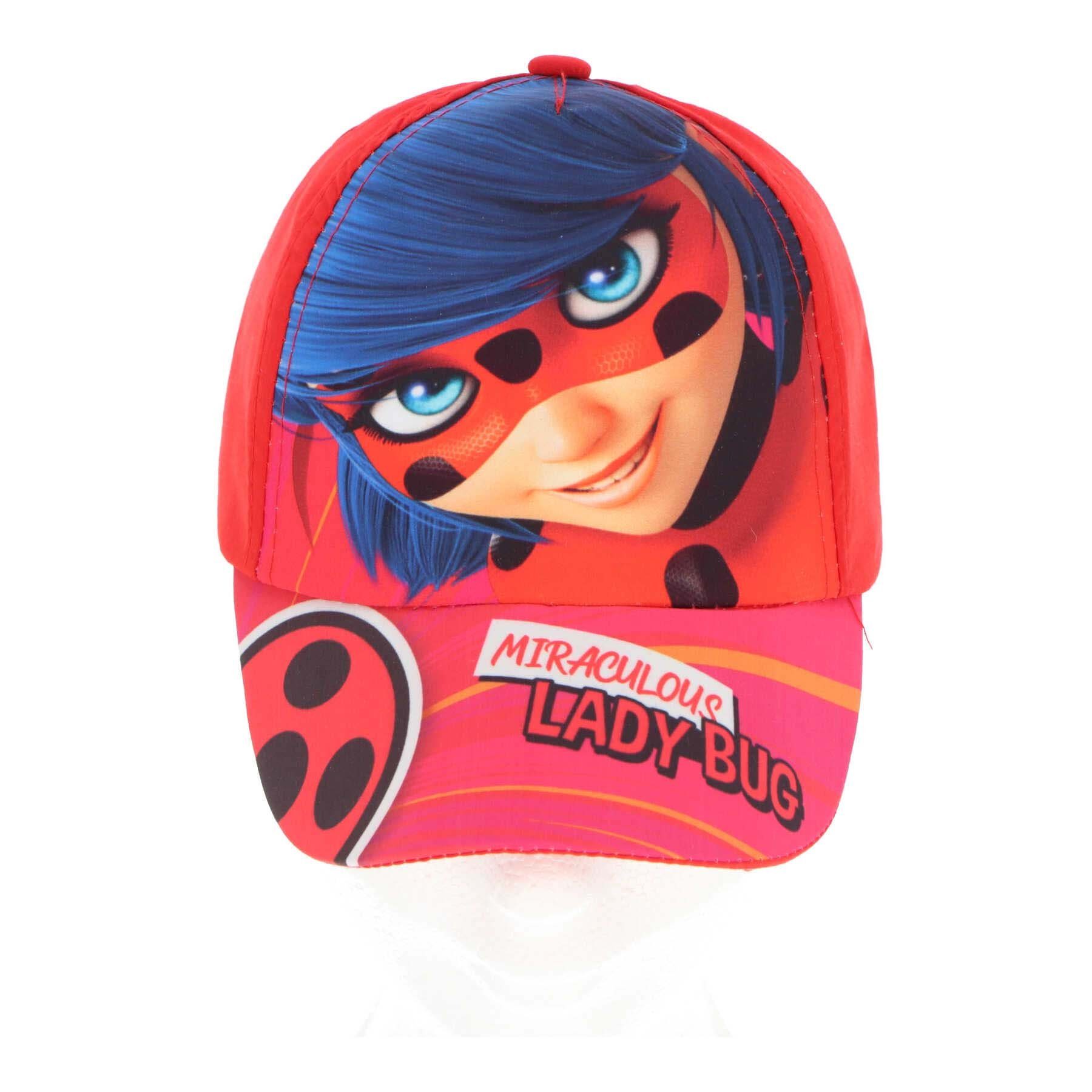50 Kinder Ladybug Mädchen bis 54 Miraculous - Rot Gr. Cap Basecap Baseball Kappe