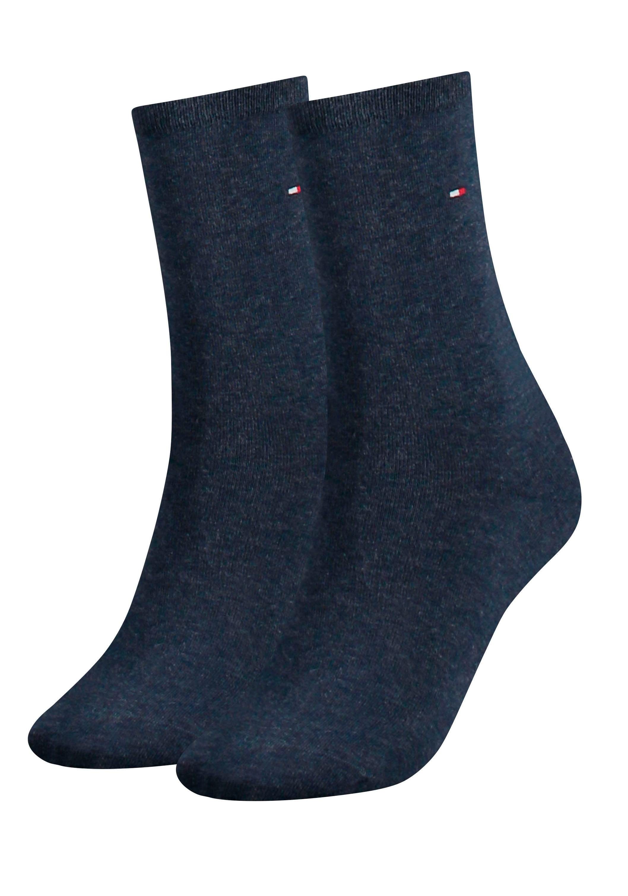 Tommy Hilfiger Socken TH WOMEN SOCK CASUAL 2P (2-Paar, 2 Paar) mit flacher Zehennaht